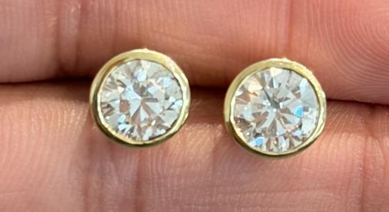 Stud Earrings, 14K Yellow Gold, stock 935347