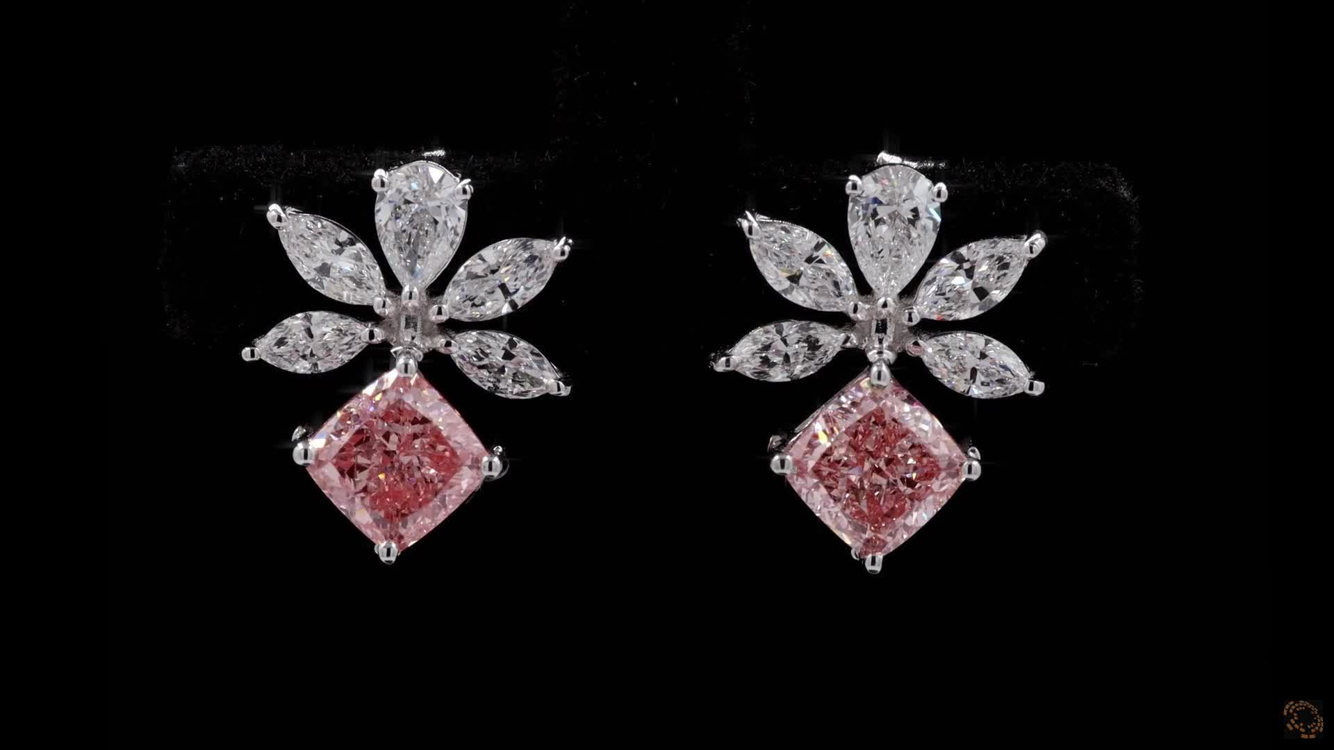 Stud Earrings, 14K White Gold, stock 1571511