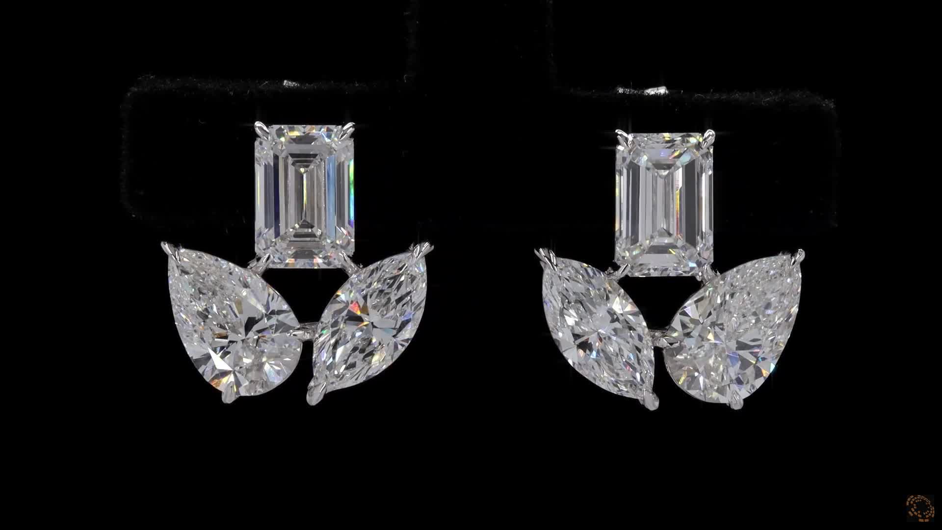 Stud Earrings, 14K White Gold, stock 1571517