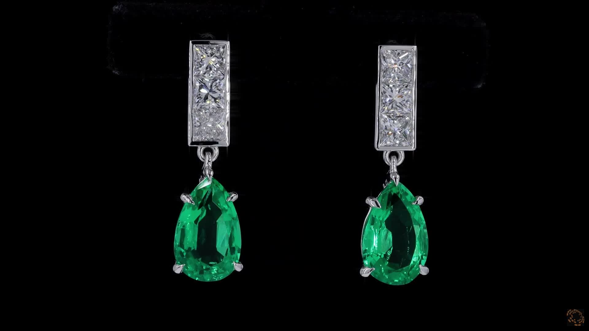 Drop Earrings, 14K White Gold, stock 1579831