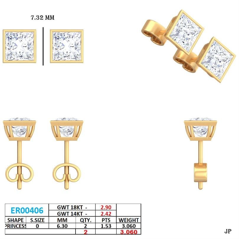 Chandelier Earrings, 14K White Gold, stock ER00250