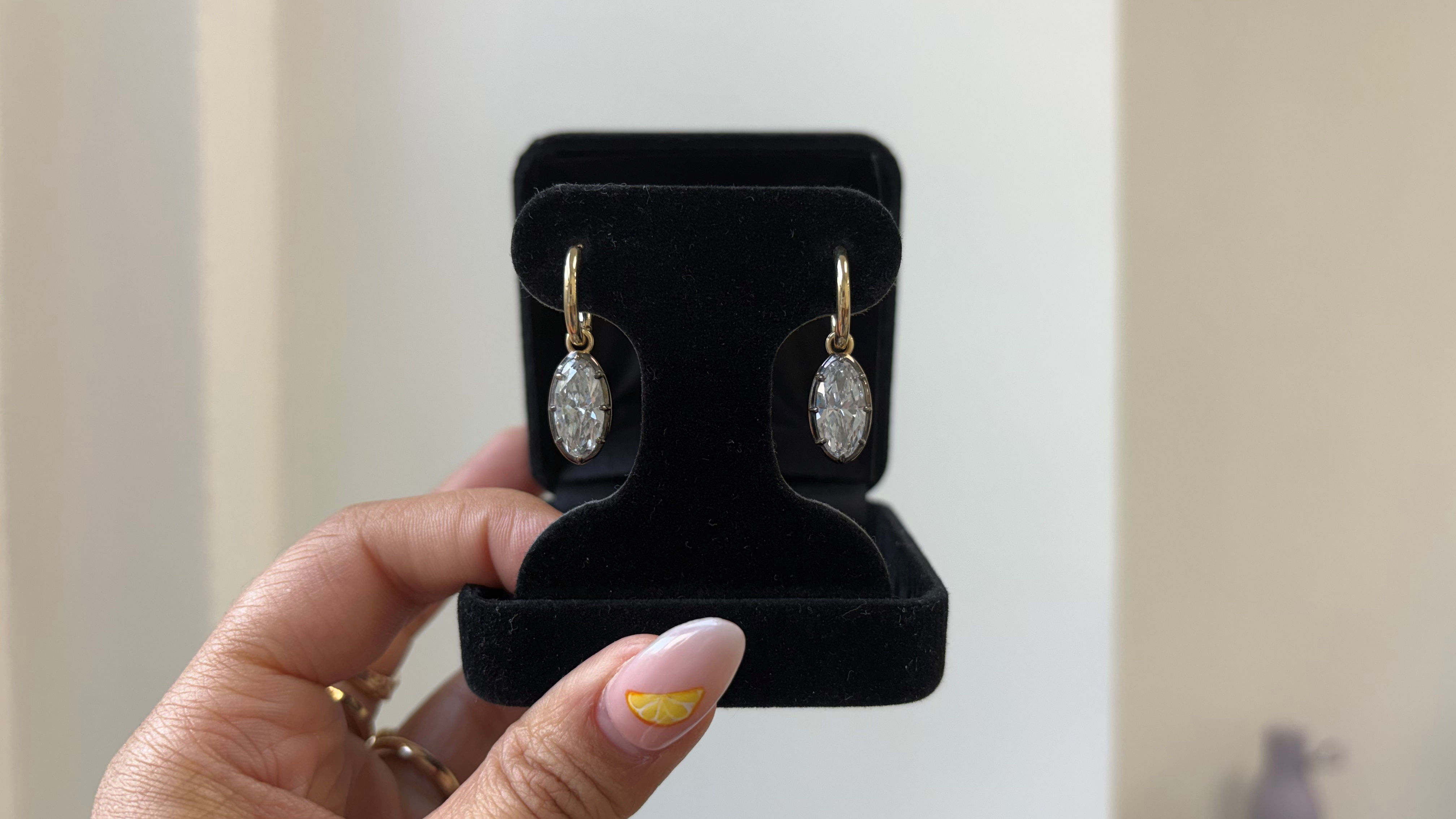 Drop Earrings, 14K Yellow Gold, stock ER00269