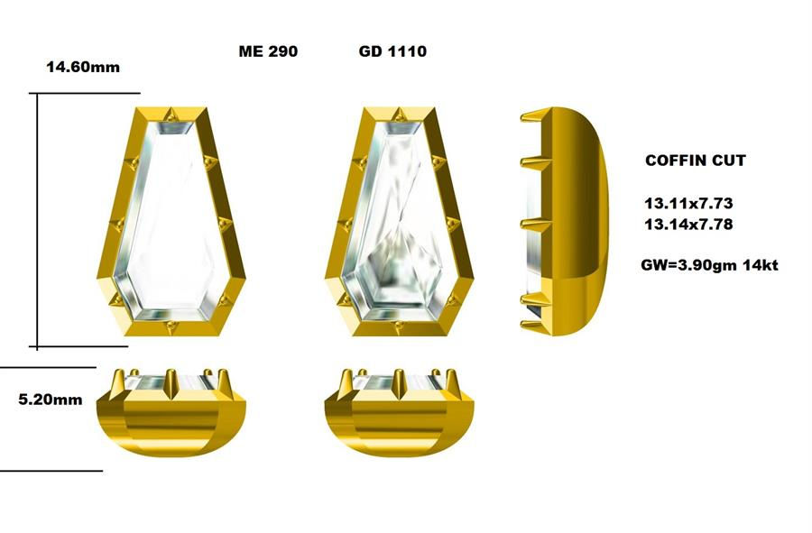 Chandelier Earrings, 14K Yellow Gold, stock ER00273