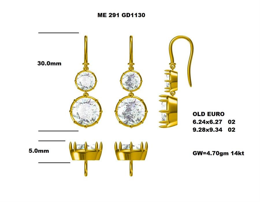 Fashion Earrings, 14K Yellow Gold, stock ER00281