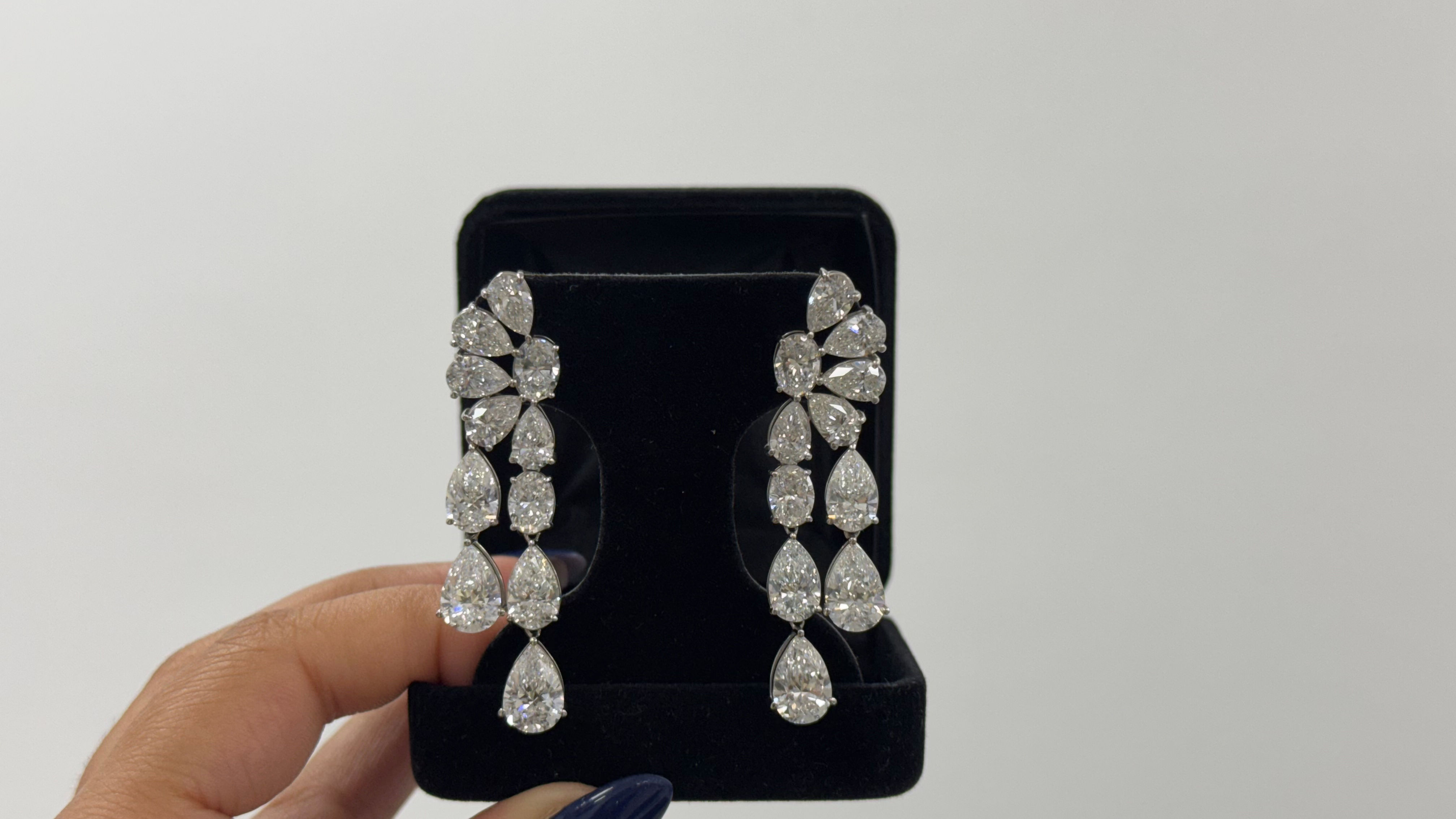 Earrings, 14K White Gold, stock ER00288