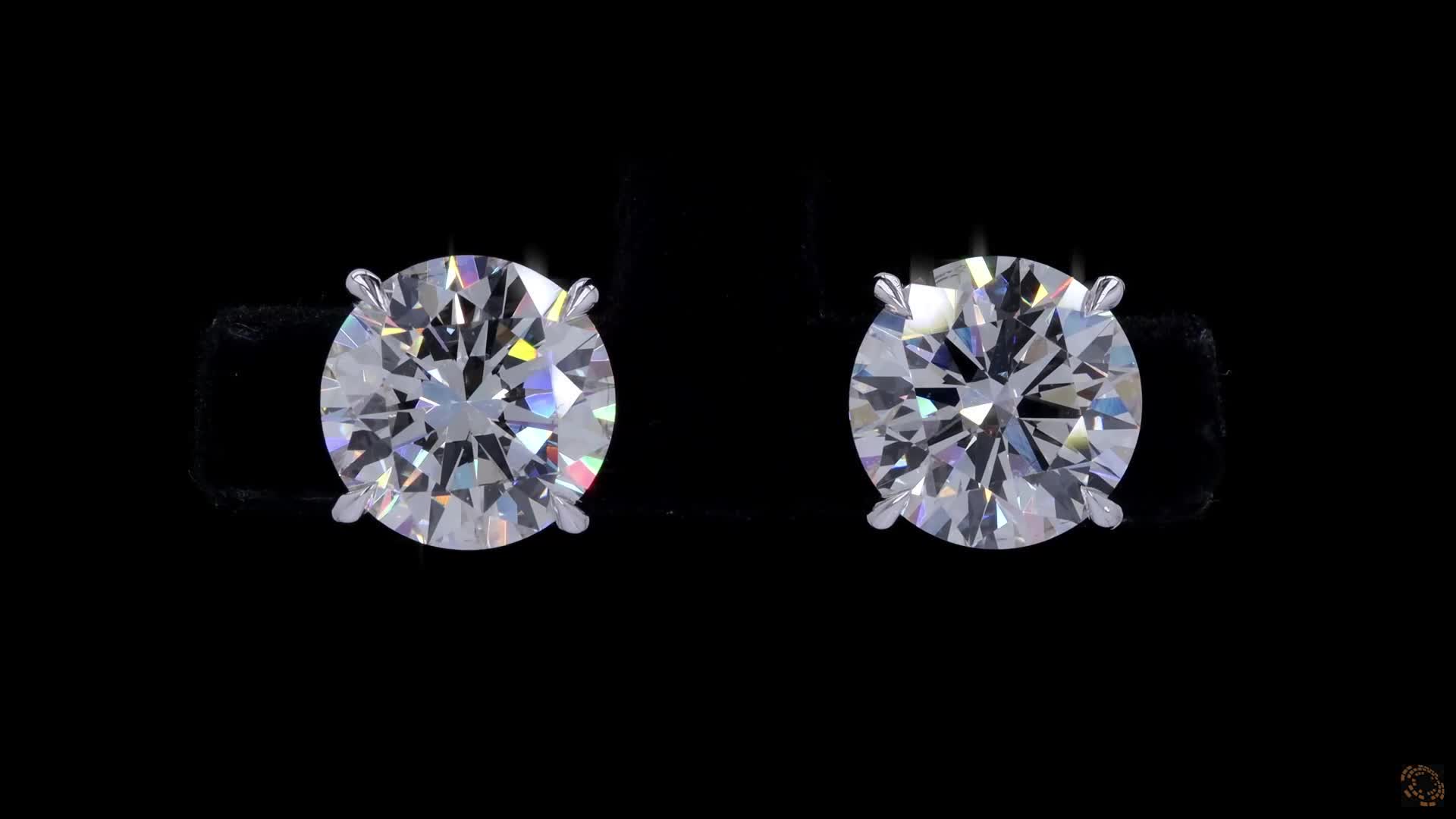 Stud Earrings, Platinum, stock 966917