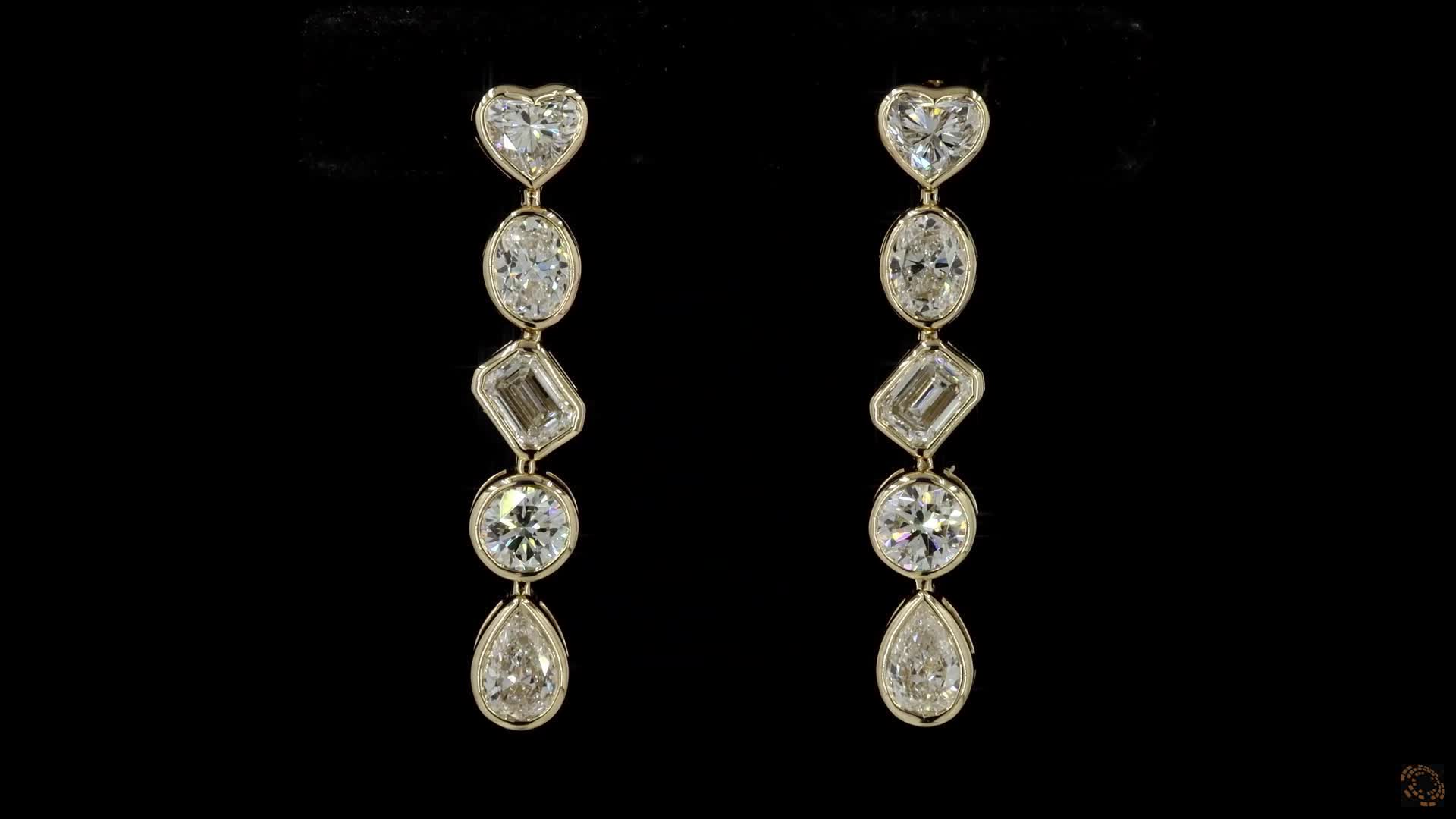 Dangle Earrings, 14K Yellow Gold, stock 1647811