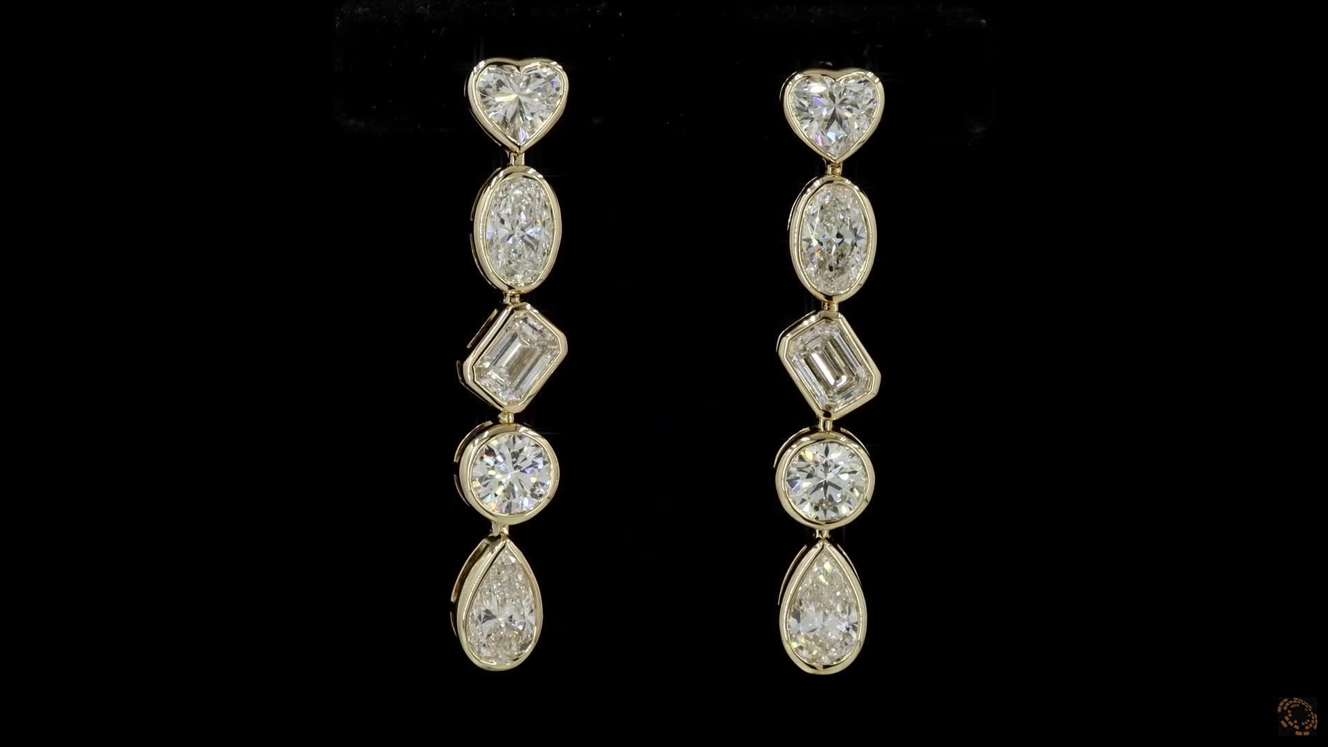 Drop Earrings, 14K Yellow Gold, stock 1811572