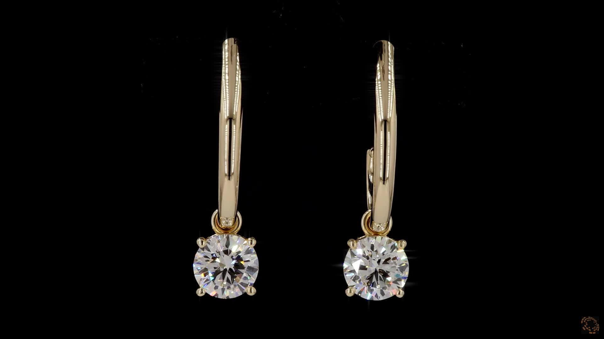 Drop Earrings, 14K Yellow Gold, stock 1958501