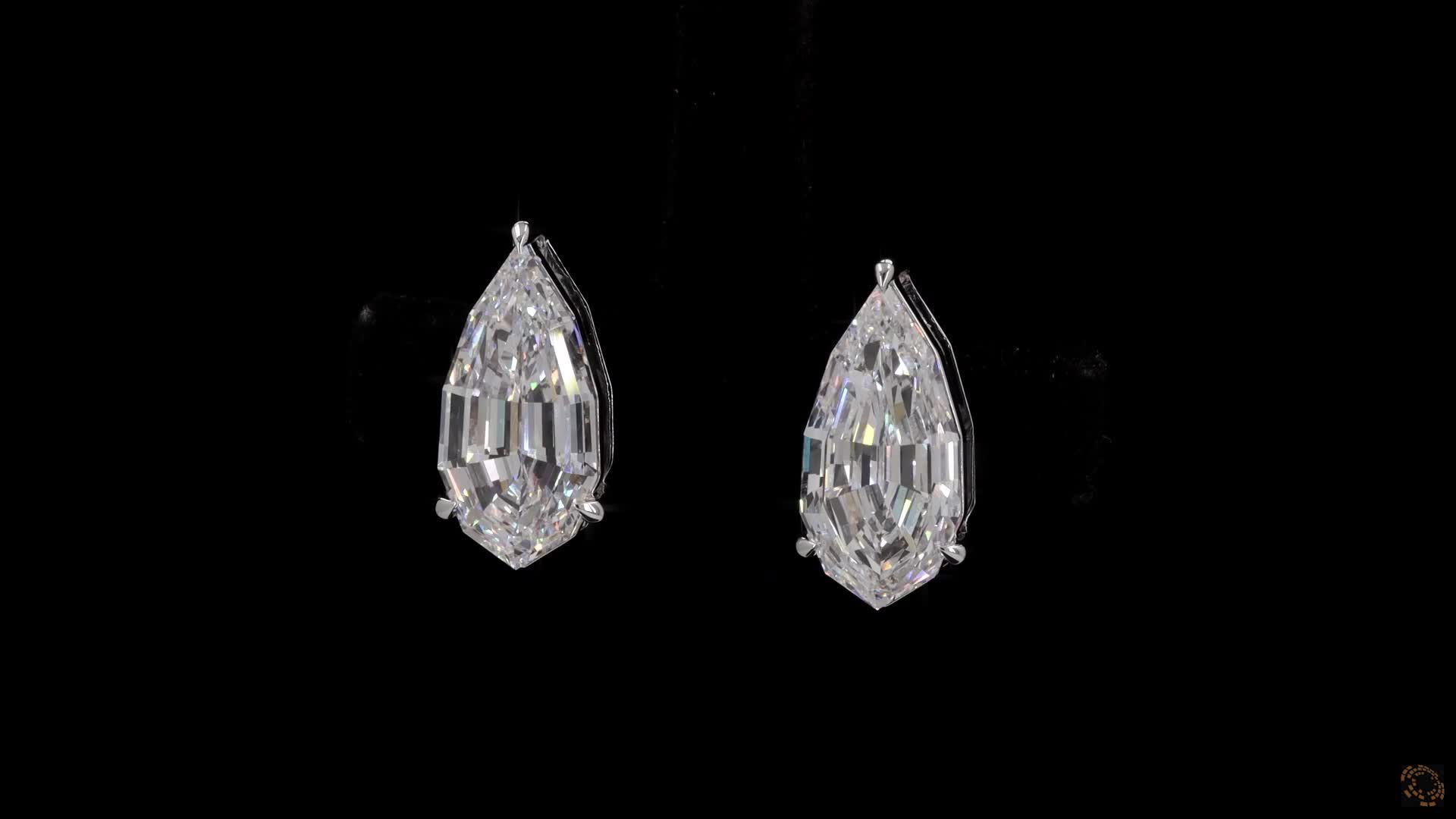 Stud Earrings, 14K White Gold, stock 1638580