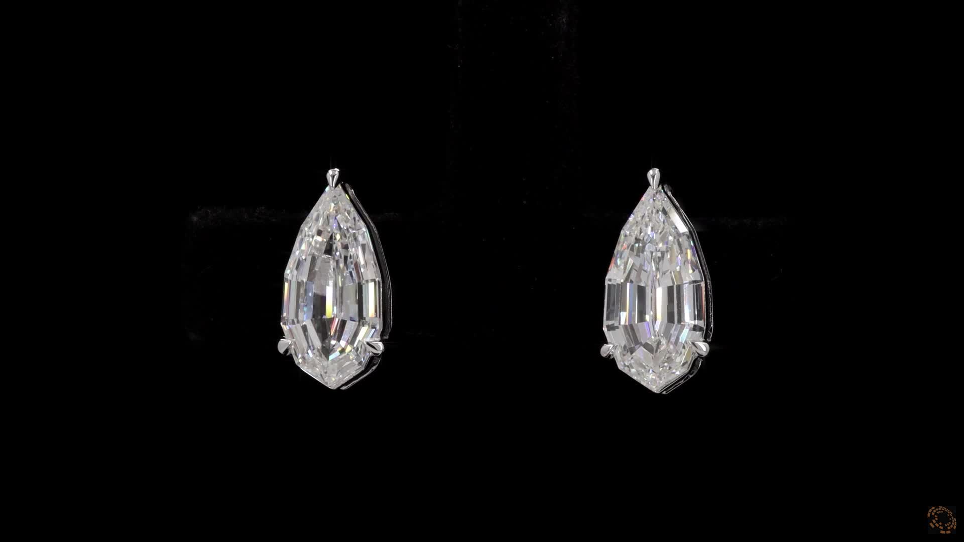 Stud Earrings, 14K White Gold, stock 1676718