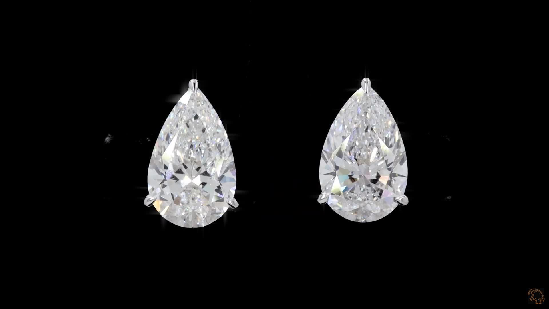 Stud Earrings, 14K White Gold, stock STPS6C-14W