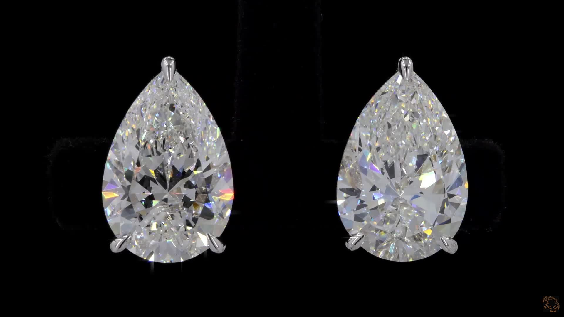 Stud Earrings, 14K White Gold, stock STPSC3-14W