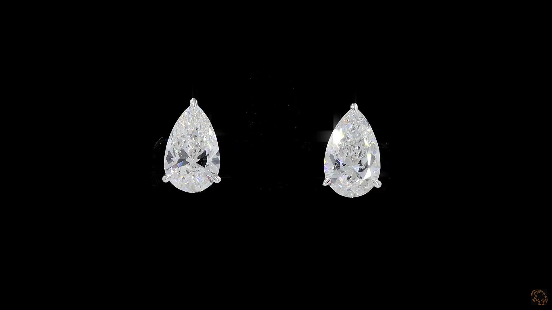 Stud Earrings, 14K White Gold, stock STPS5C-14W
