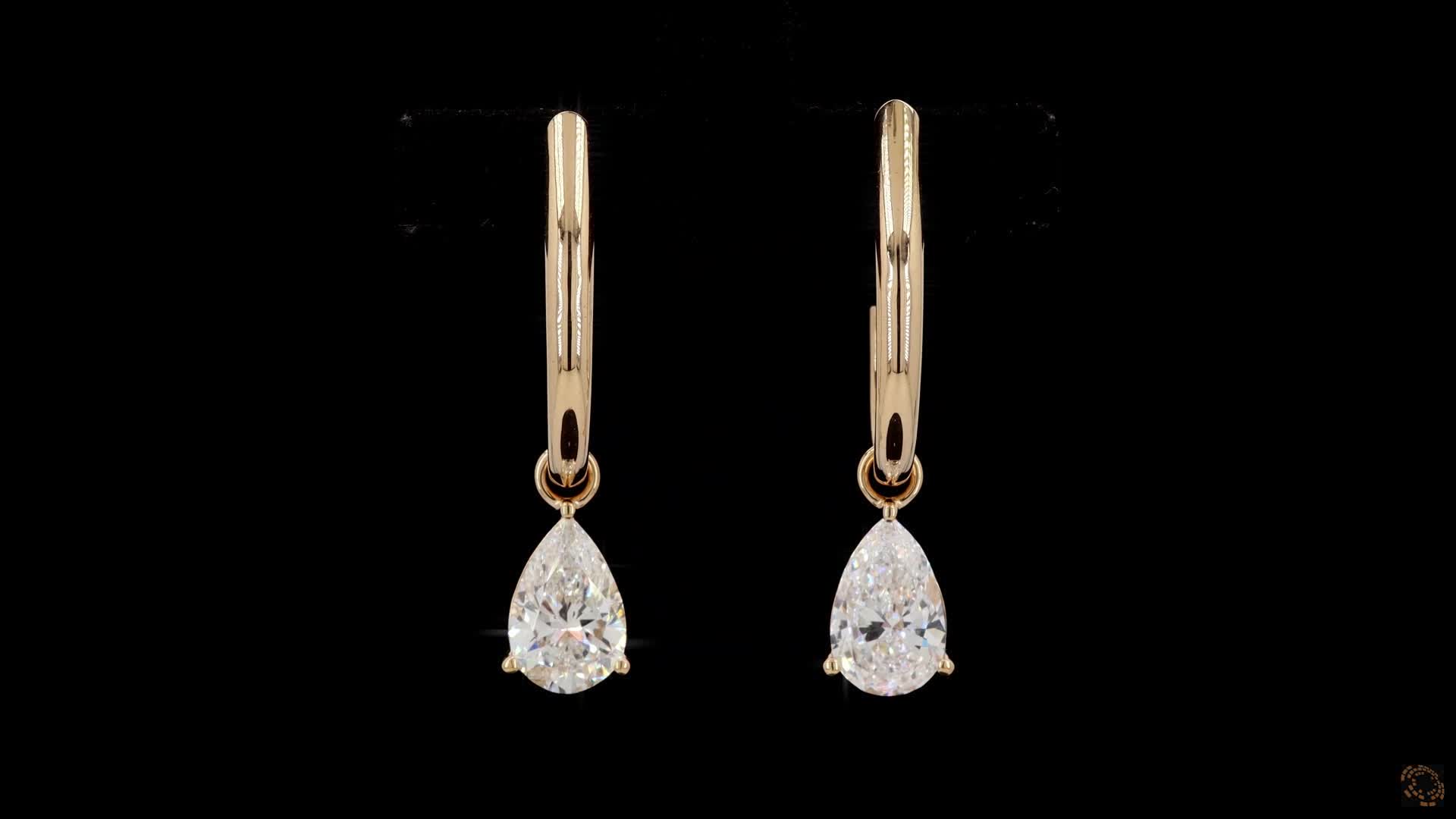 Drop Earrings, 14K Yellow Gold, stock 1958477