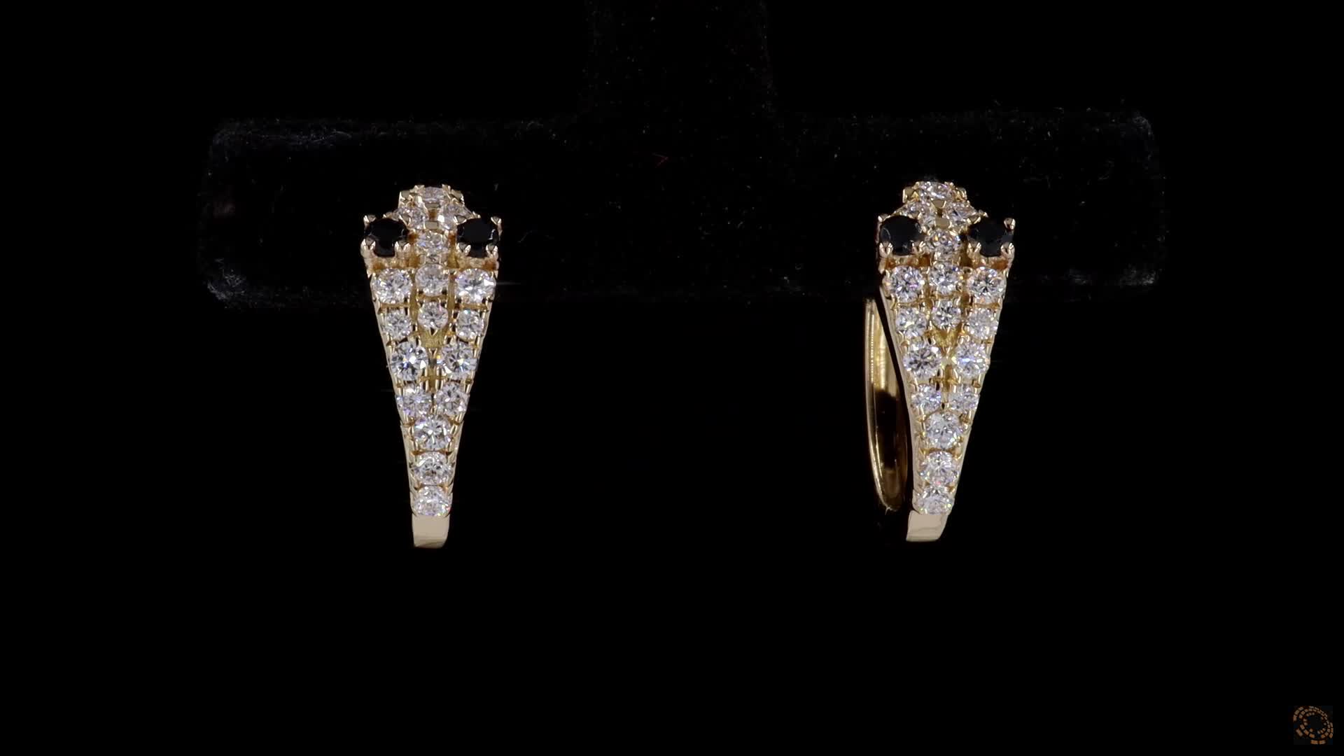 Stud Earrings, 14K White Gold, stock GD-3109