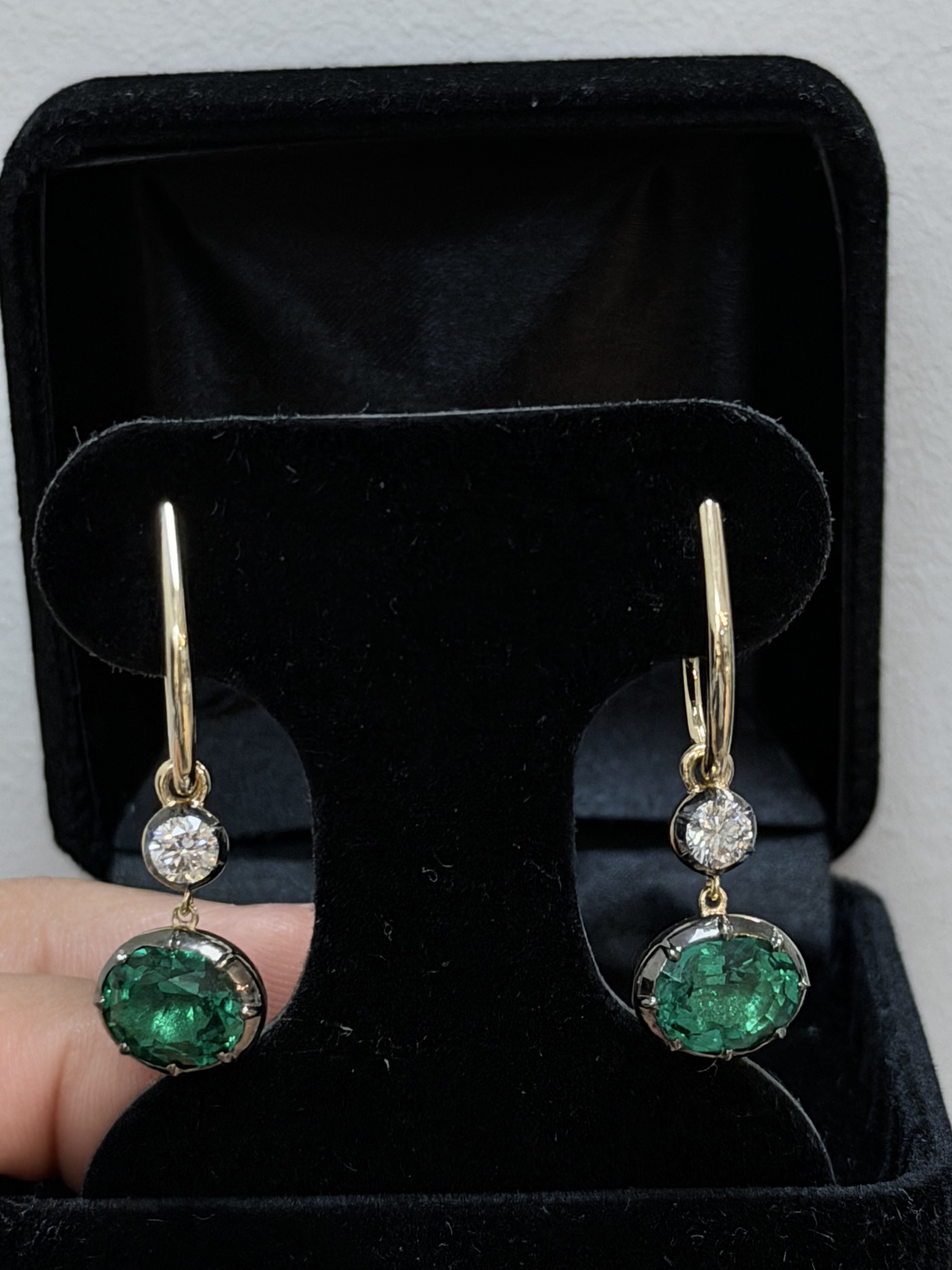 Drop Earrings, 14K Yellow Gold, stock ER00282