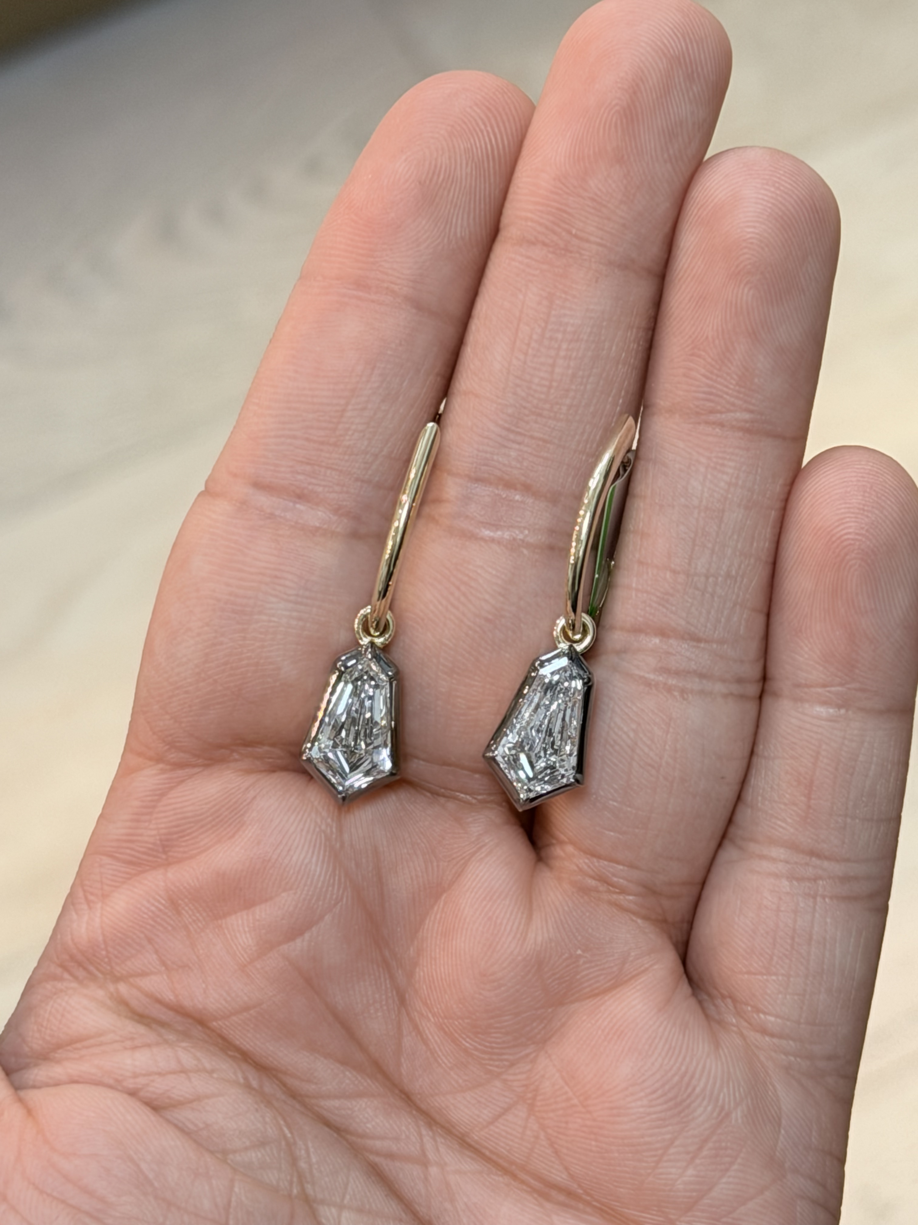 Drop Earrings, 14K Yellow Gold, stock er00289