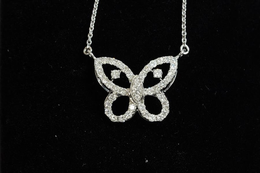 Fashion Pendant, 14K White Gold, stock 104074
