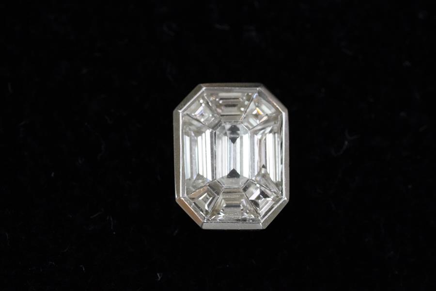Solitaire Pendant, 18K White Gold, stock 1188693