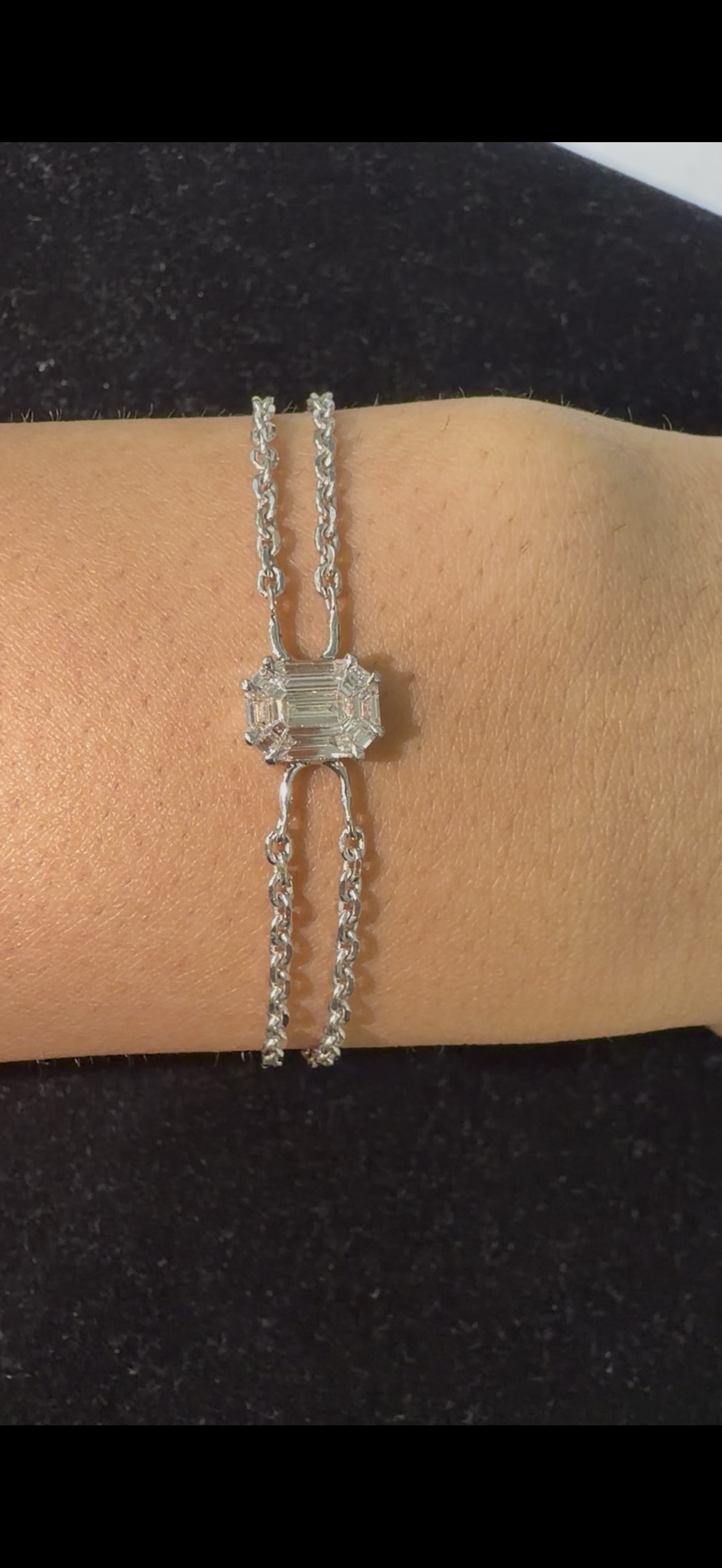 Fashion Bracelet, 18K White Gold, stock 1188728