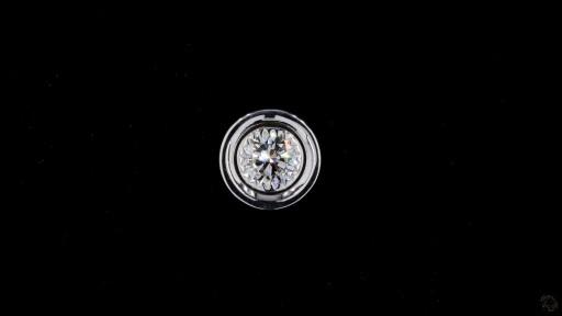 Solitaire Pendant, 14K White Gold, stock 311847