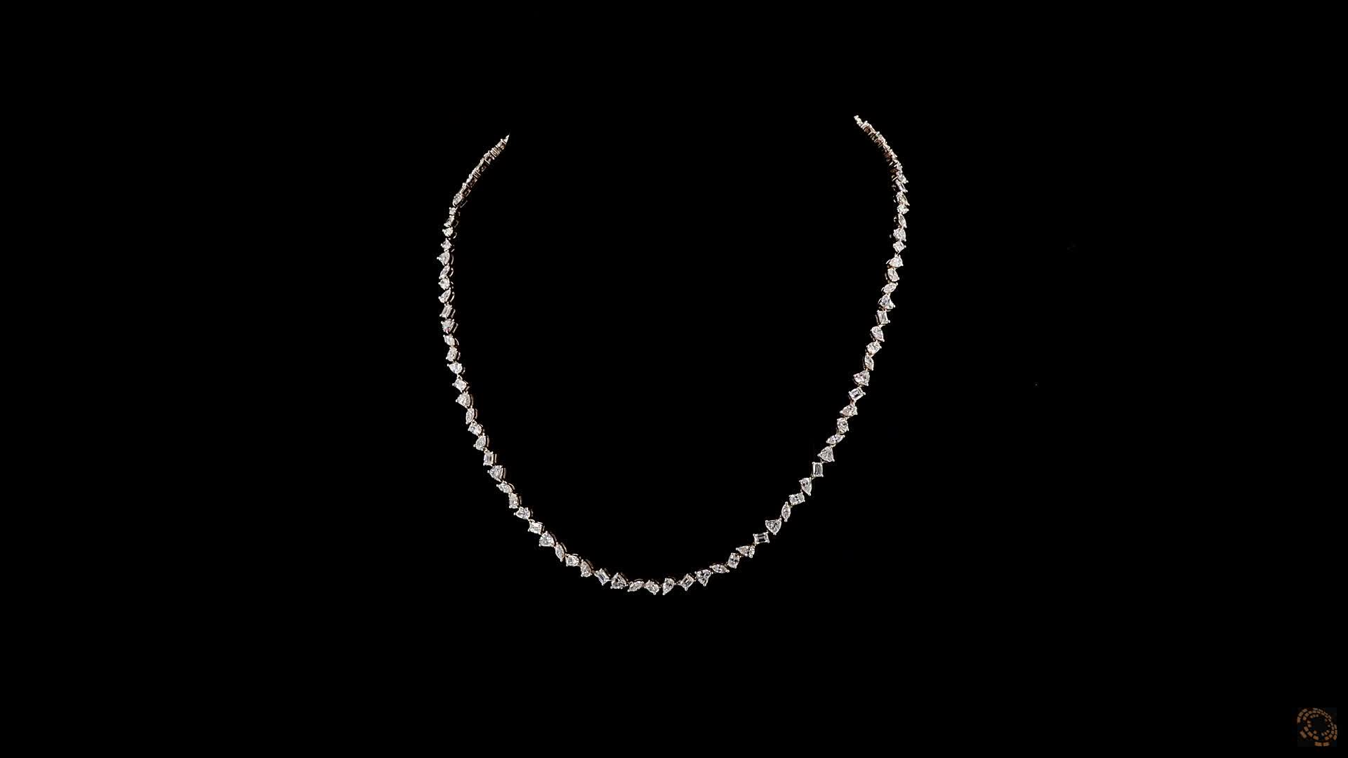 Fancy Shape Necklace, 14K Yellow Gold, stock TSFM0.15-Y18