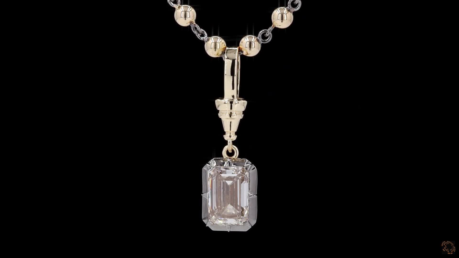 Solitaire Pendant, 14K Yellow Gold, stock 1642449