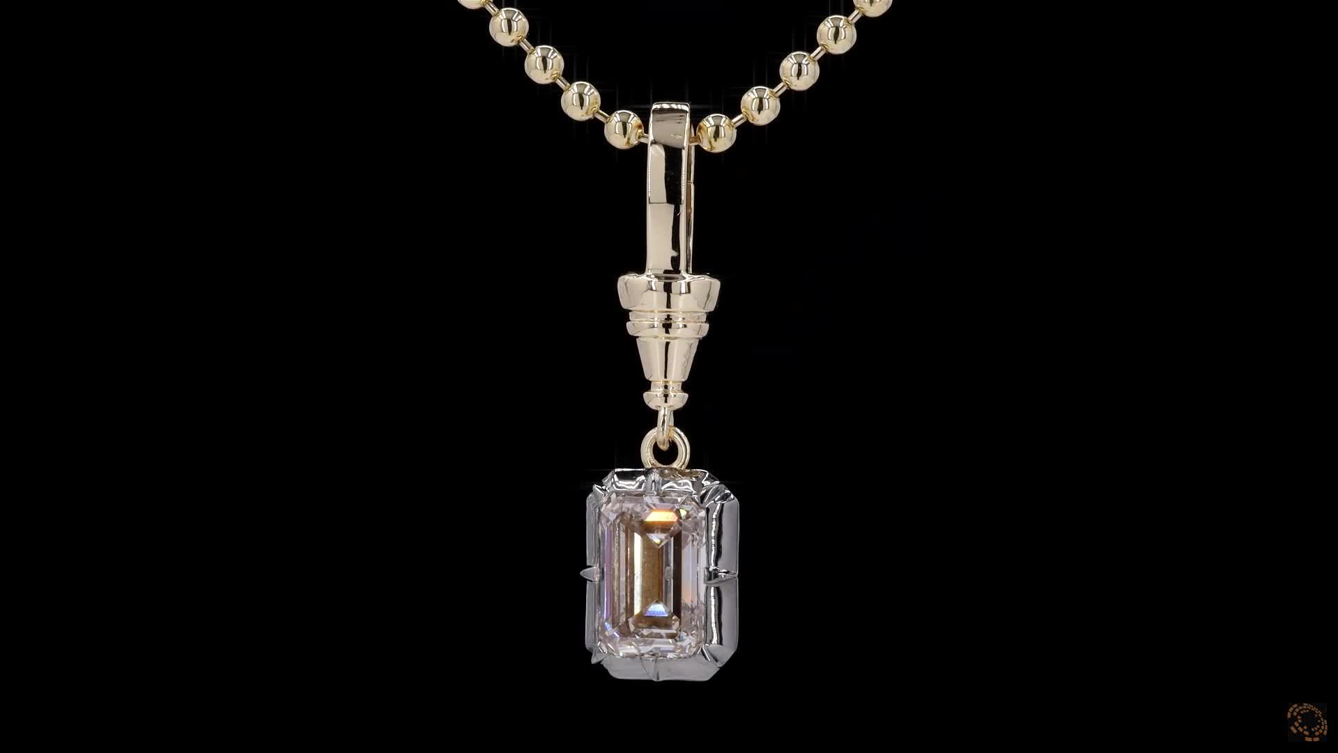 Solitaire Pendant, 14K Yellow Gold, stock 1647815