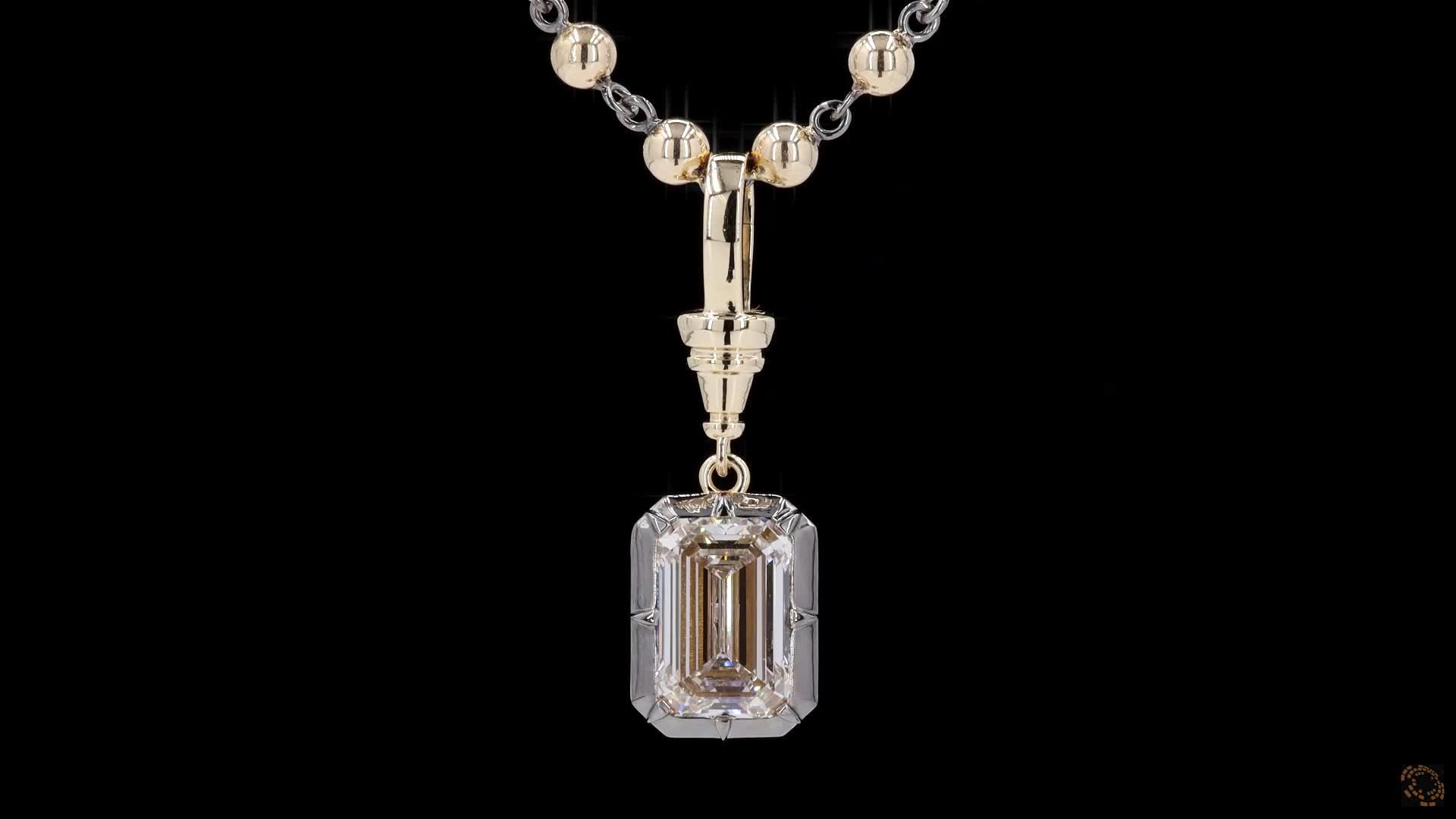 Solitaire Pendant, 14K Yellow Gold, stock 1642438