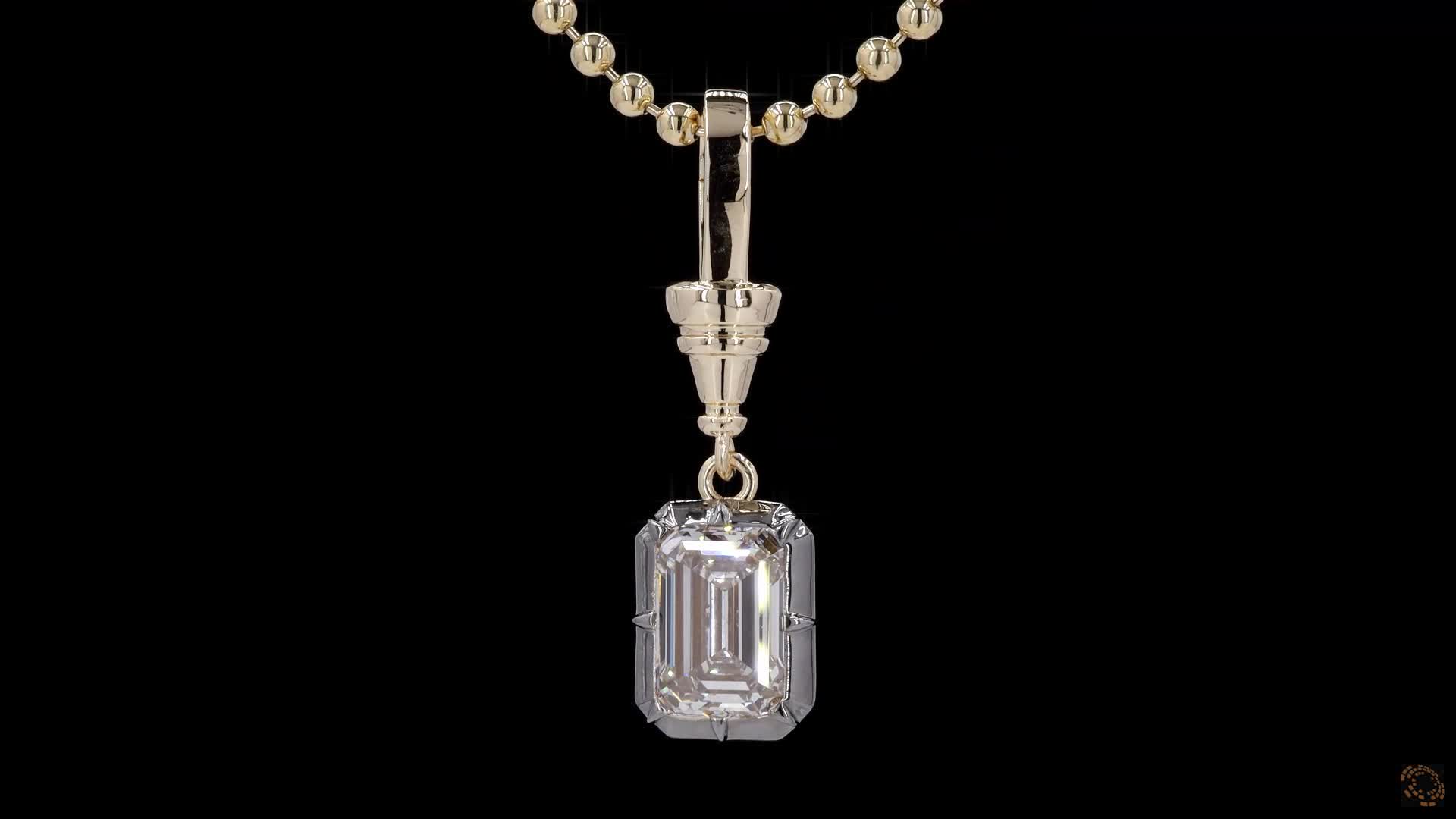 Solitaire Pendant, 14K Yellow Gold, stock 1644271