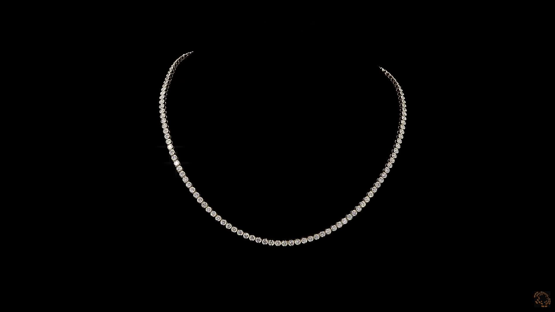 Tennis Necklace, 14K Yellow Gold, stock TSZ-2.5-Y18