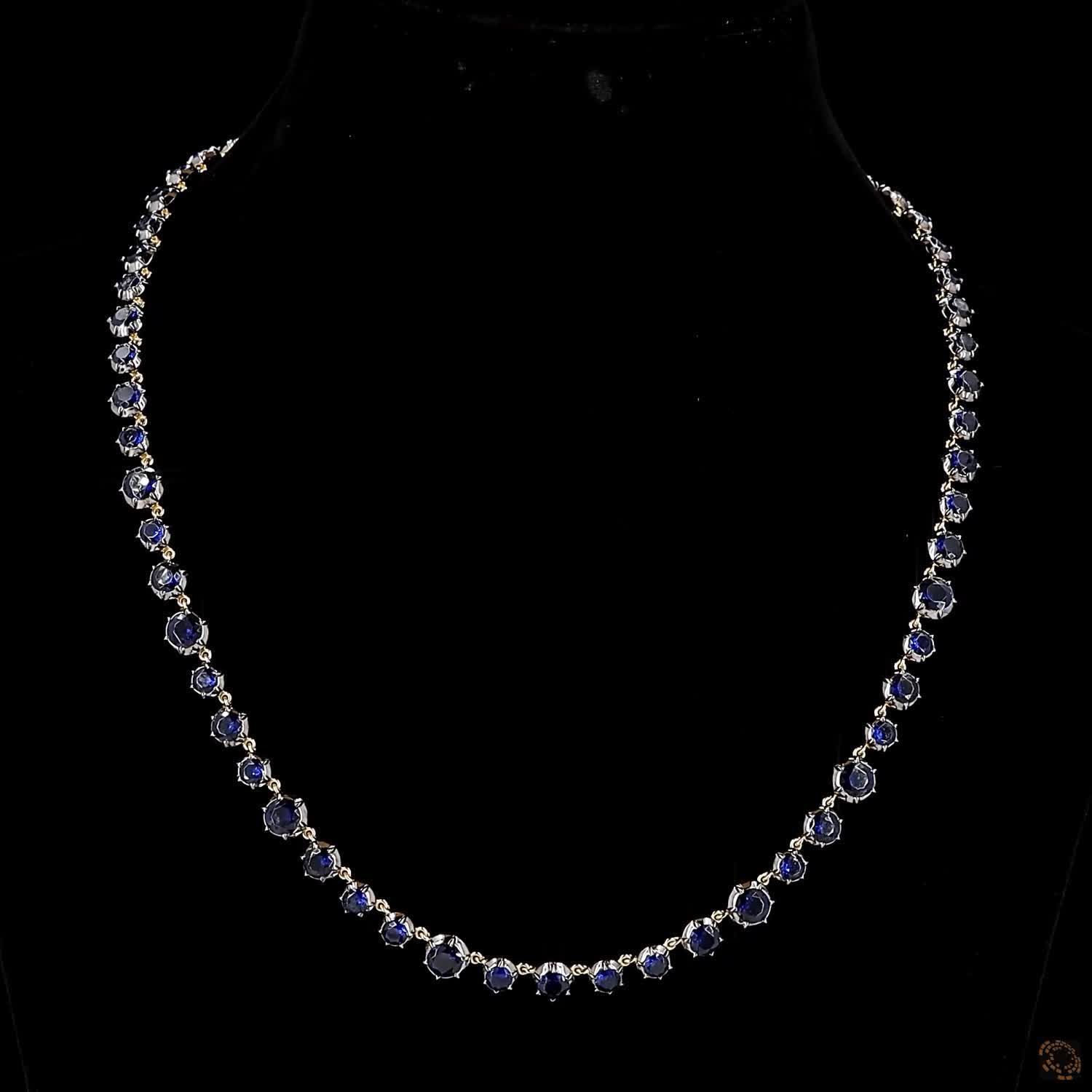 Tennis Necklace, 14K Yellow Gold, stock 1644607