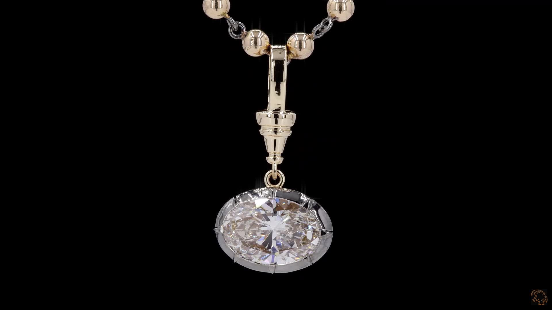 Solitaire Pendant, 14K Yellow Gold, stock 1647824