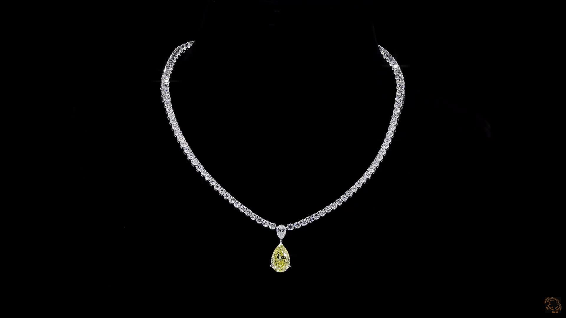 Fashion Necklace, 14K White Gold, stock GD-2842