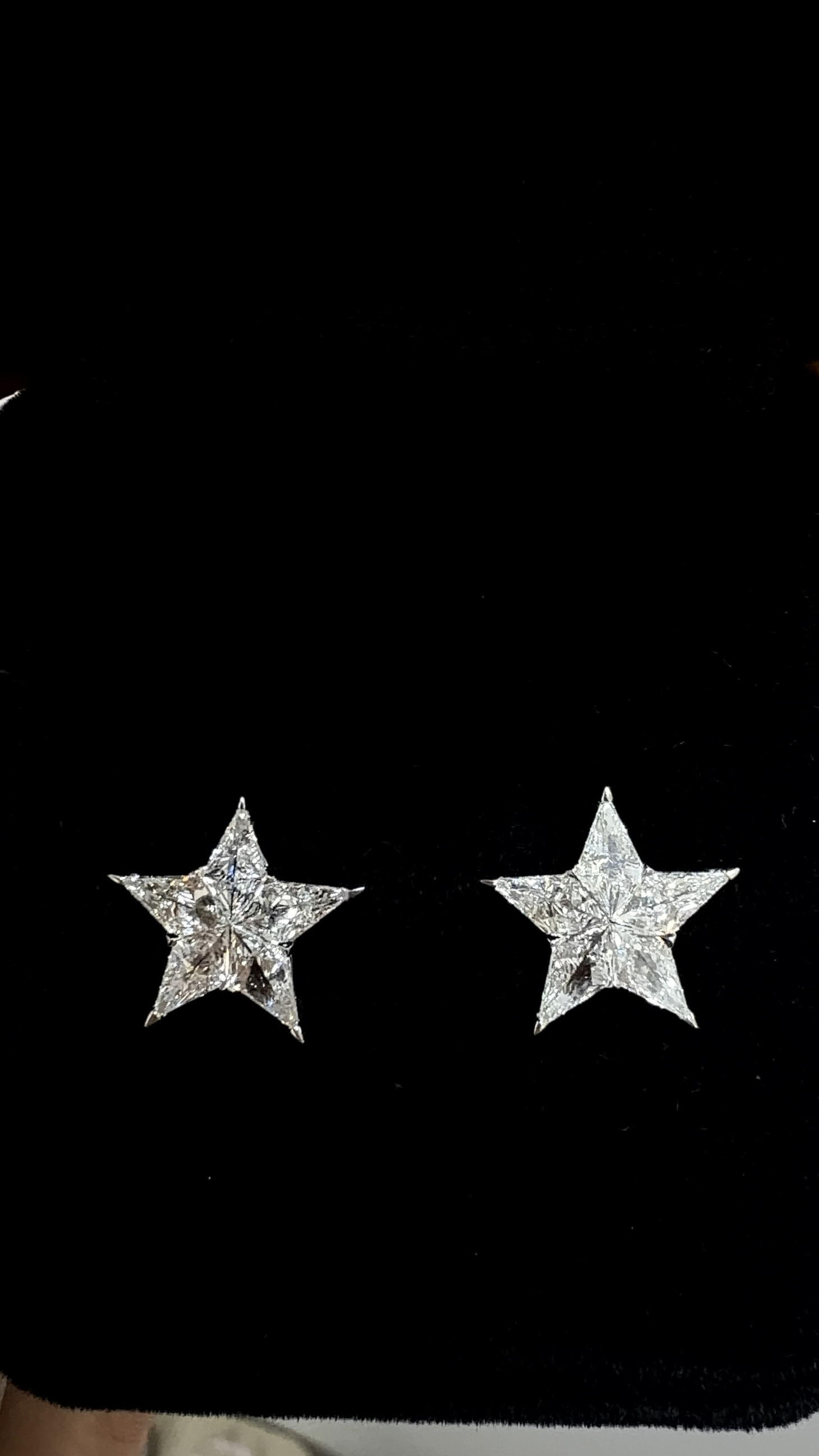Stud Earrings, 18K White Gold, stock 103884