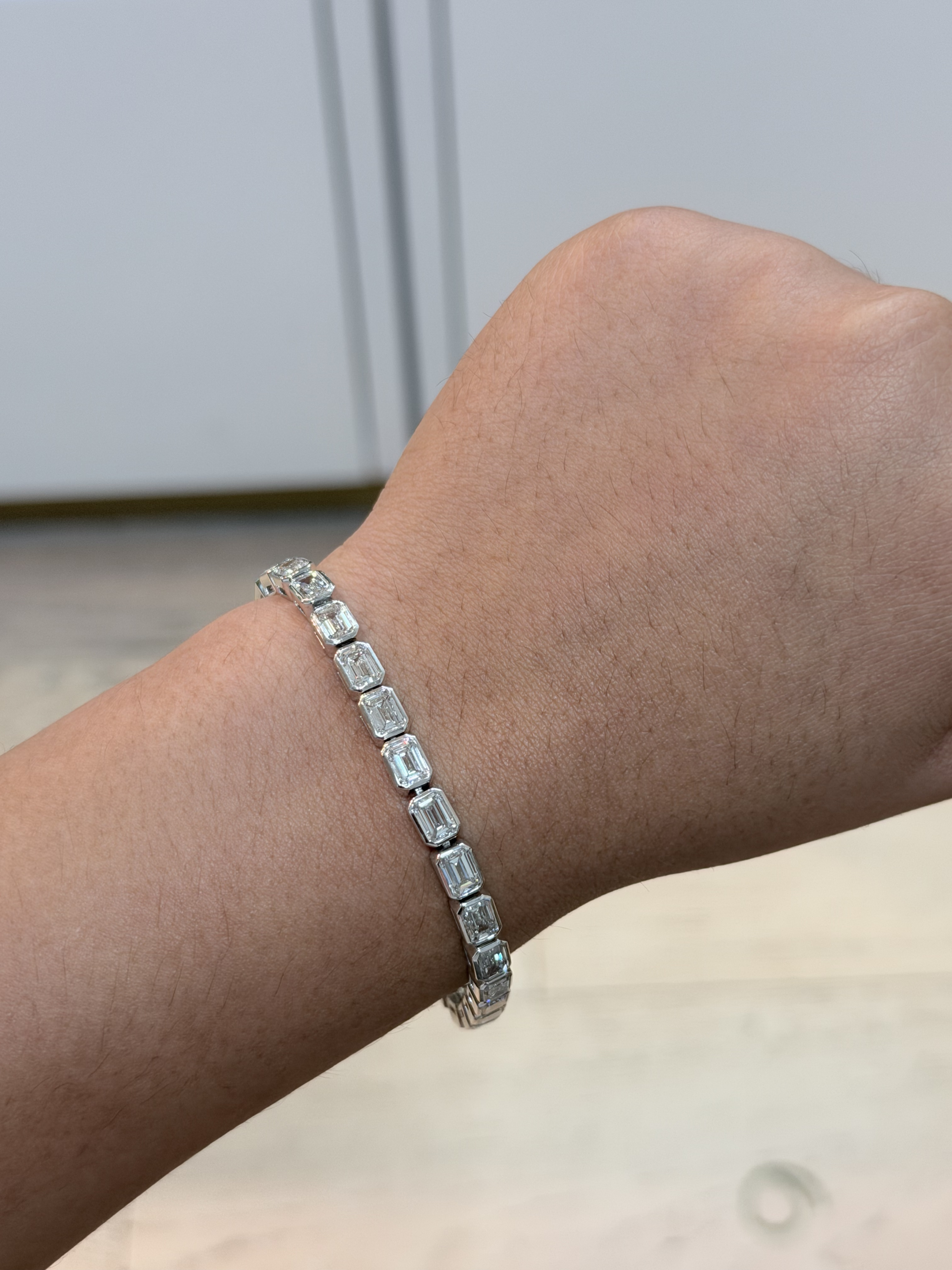 Tennis Bracelet, 14K White Gold, stock 311241