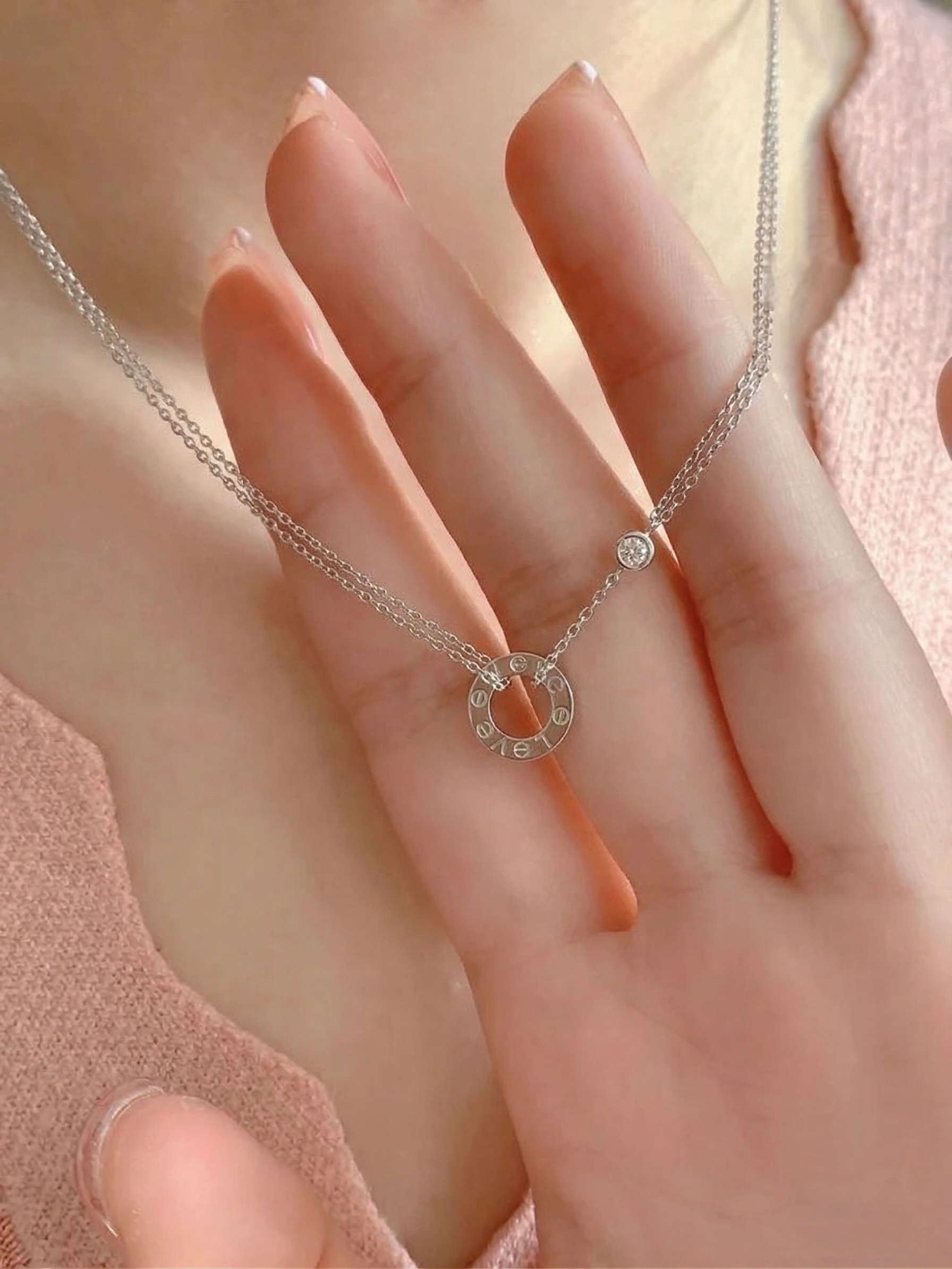 Fashion Pendant, 18K White Gold, stock 104168