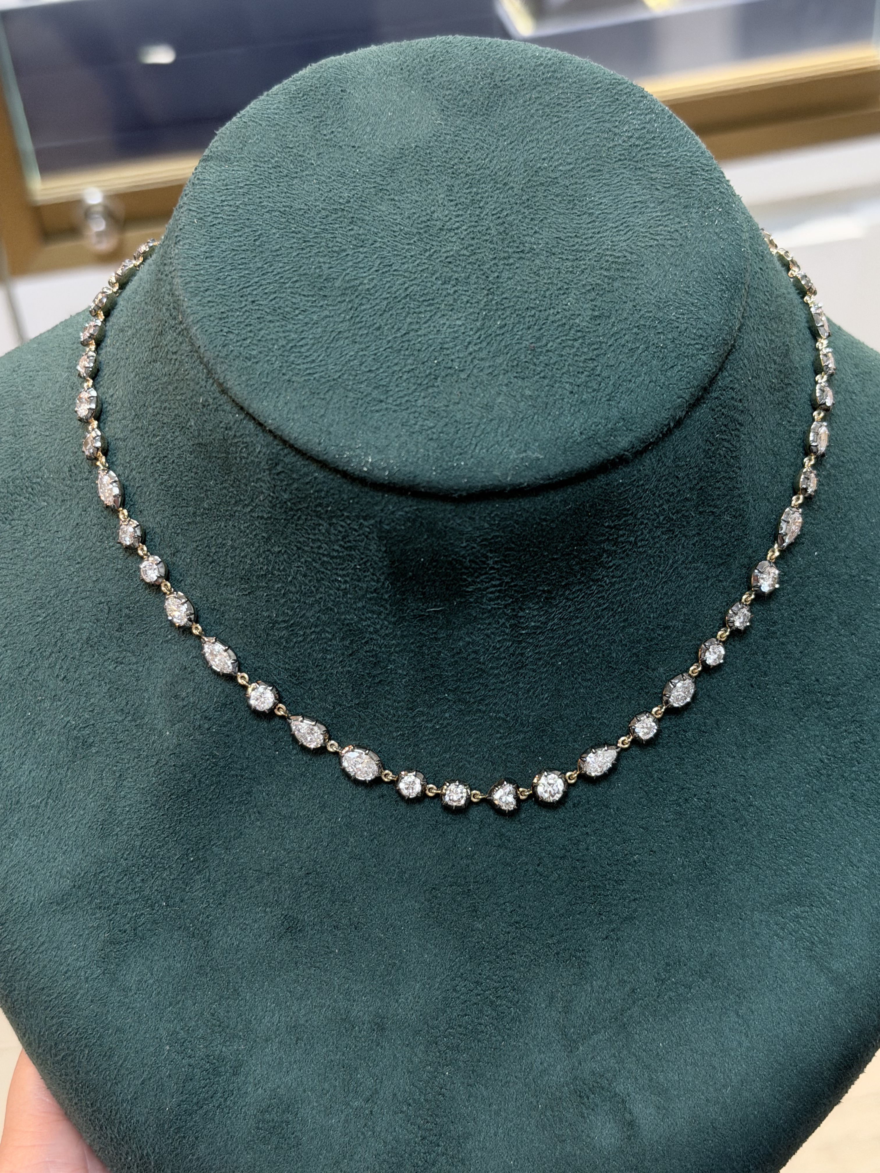 Fancy Shape Necklace, 14K Yellow Gold, stock 1736745