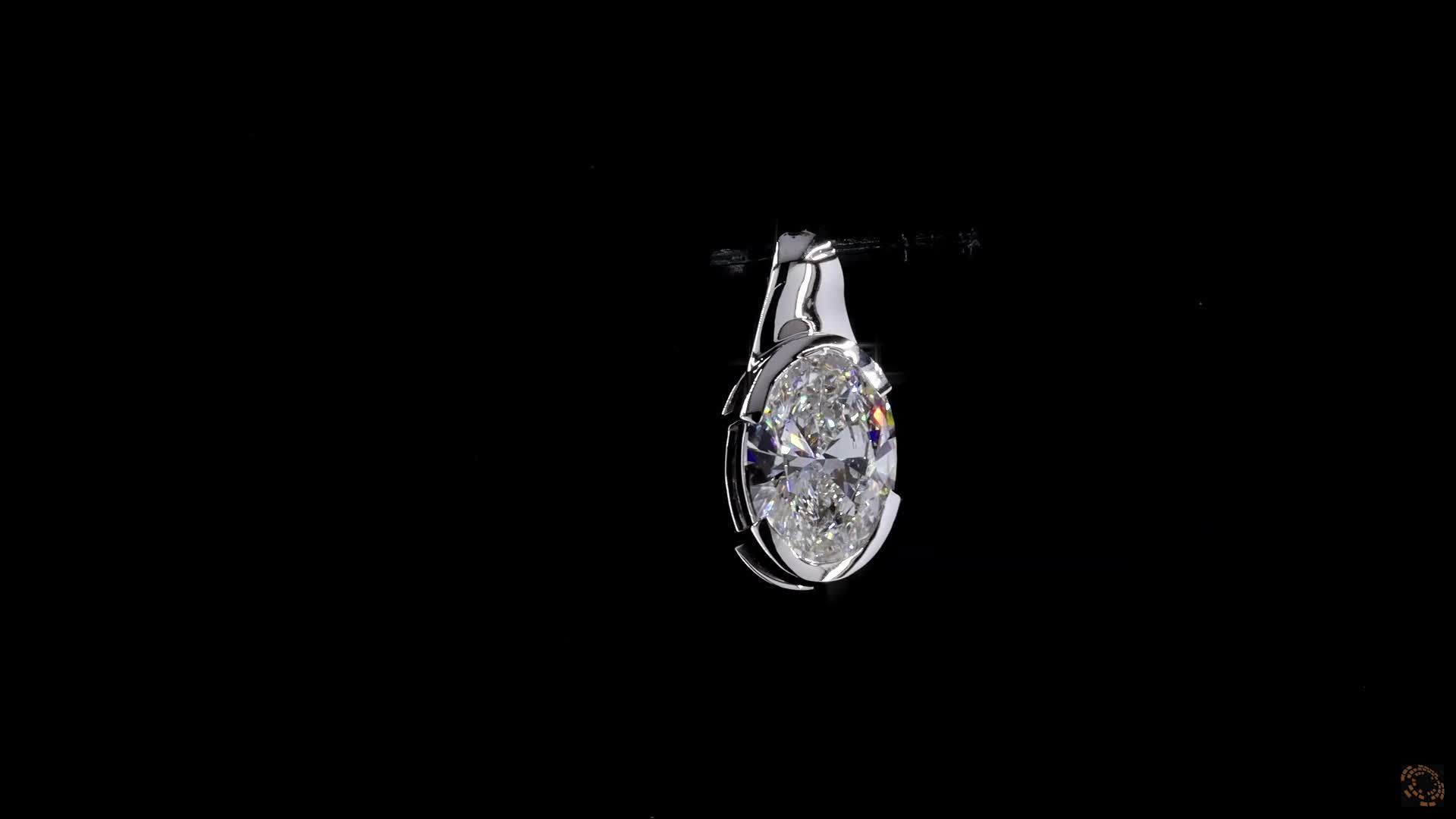 Pendant, 14K White Gold, stock 2007867