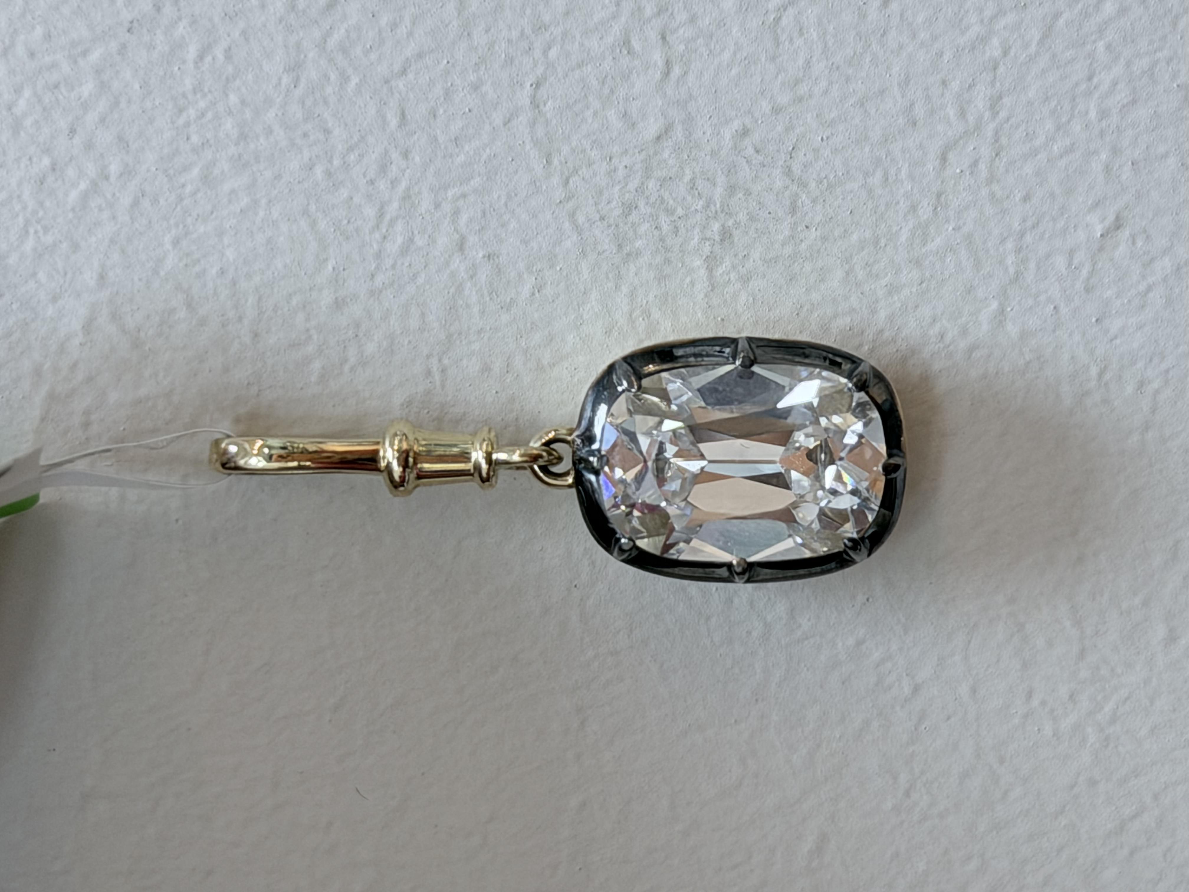 Solitaire Pendant, 14K Yellow Gold, stock PEN00145