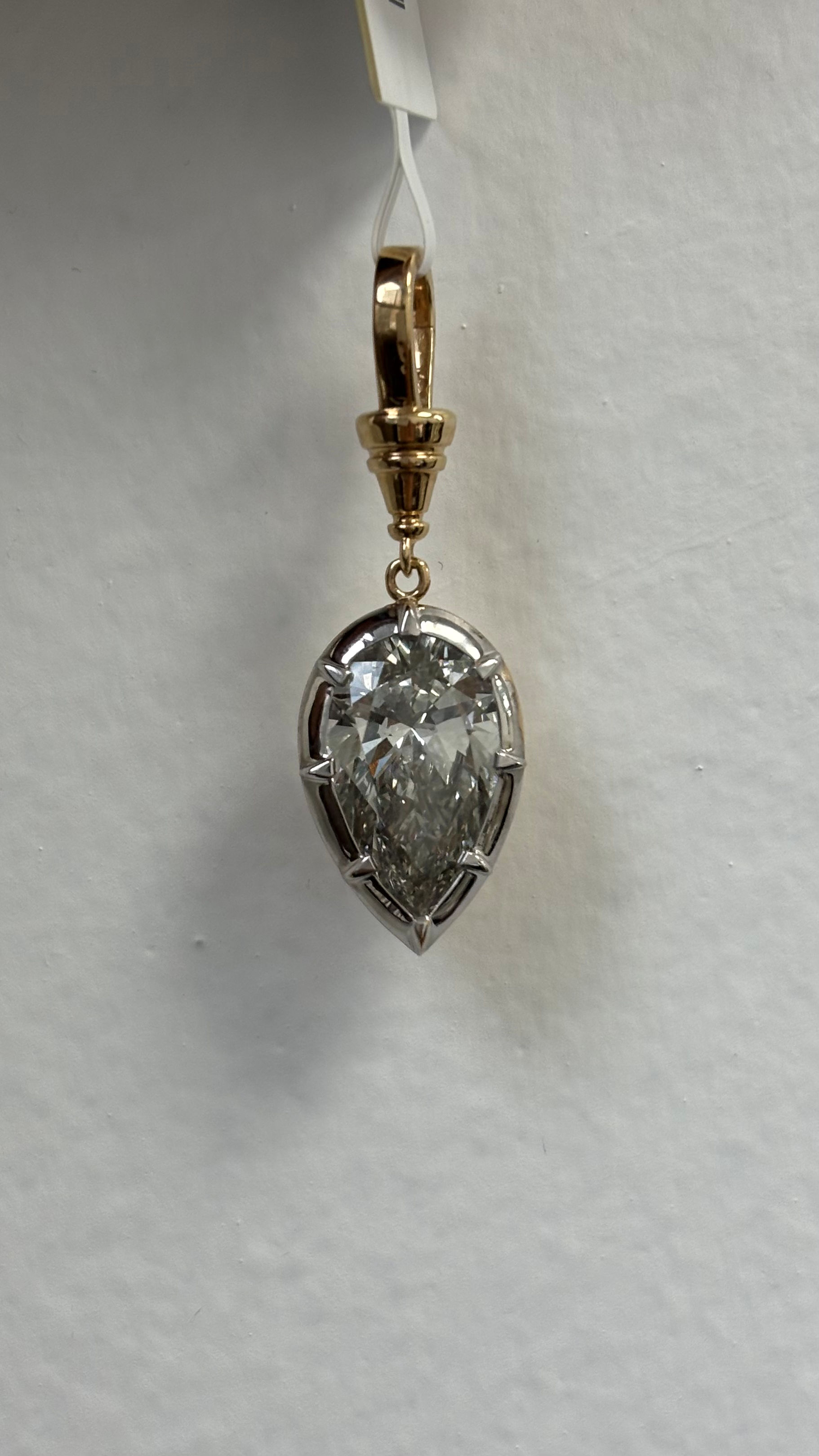 Solitaire Pendant, 14K Yellow Gold, stock Pen00165