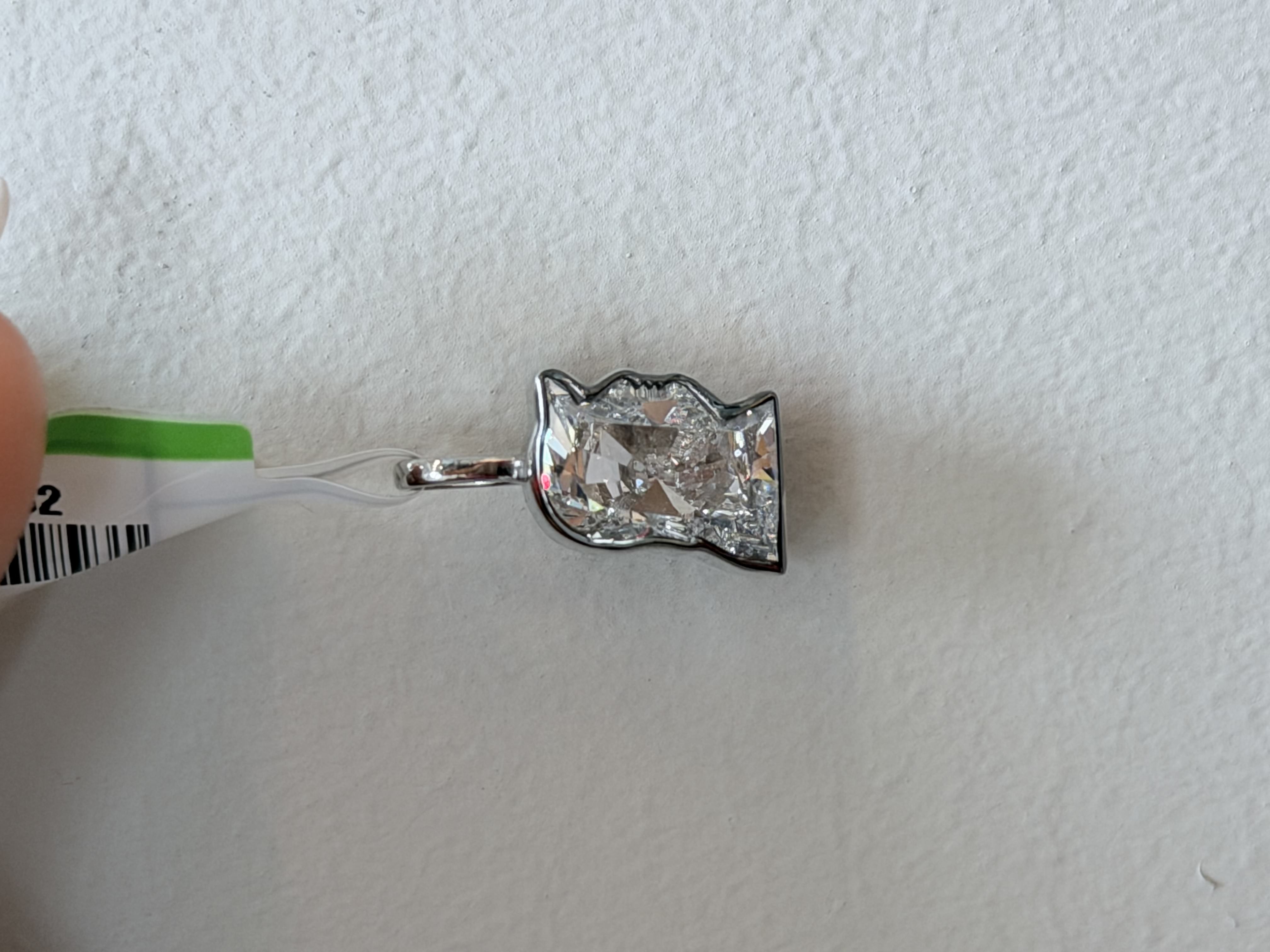 Pendant, 14K White Gold, stock Pen00182