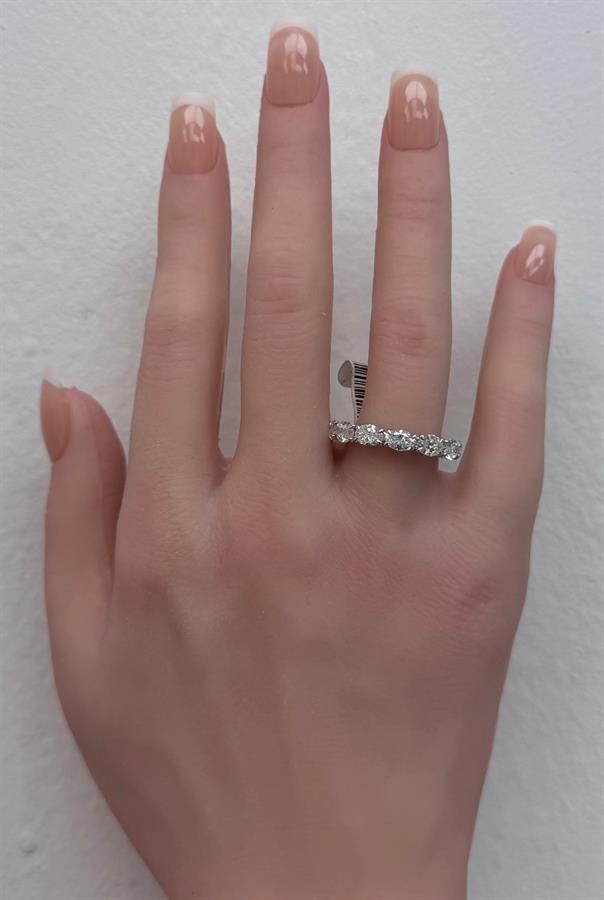 Eternity Band, 14K White Gold, stock 302909
