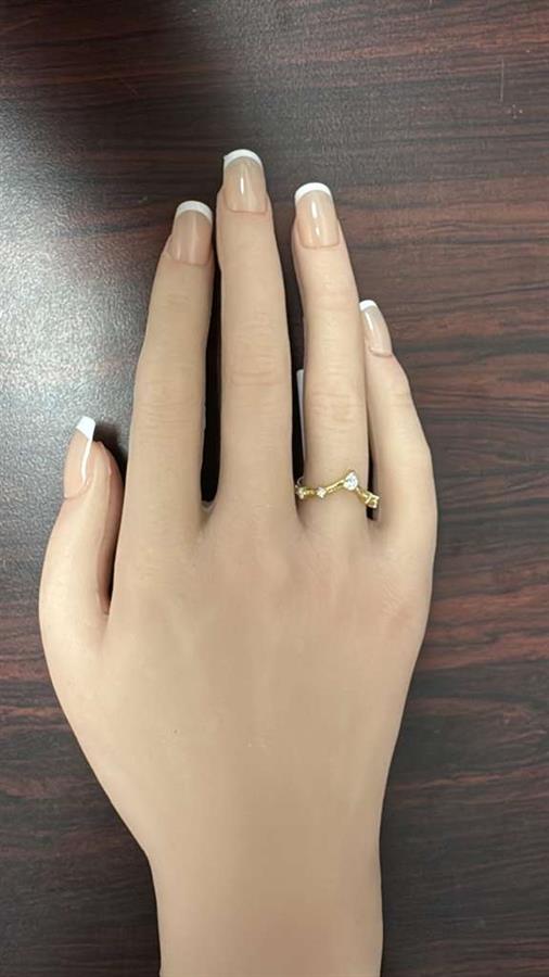 Fashion Engagement Ring, 14K Yellow Gold, stock 644058
