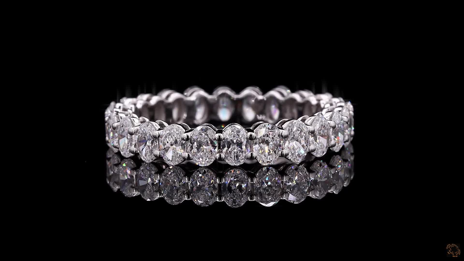 Eternity Band, 14K White Gold, stock EBO-0.1-W6