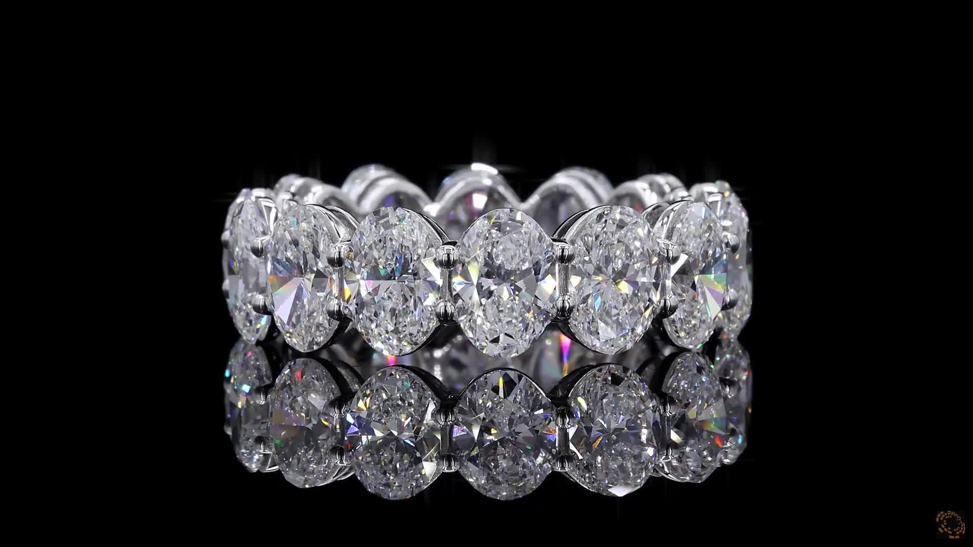 Eternity Band, 14K White Gold, stock EBO-0.5-W7