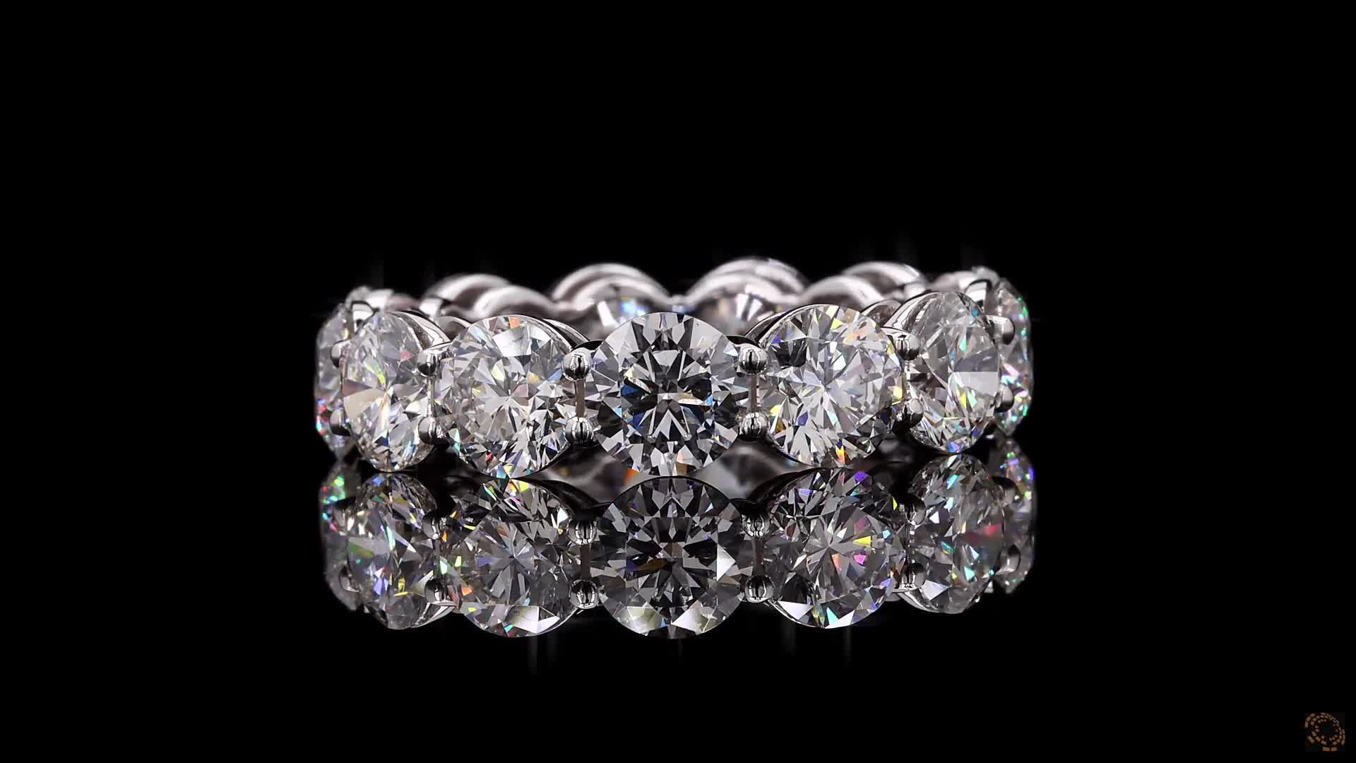 Eternity Band, 14K White Gold, stock EBR-1-W6.5