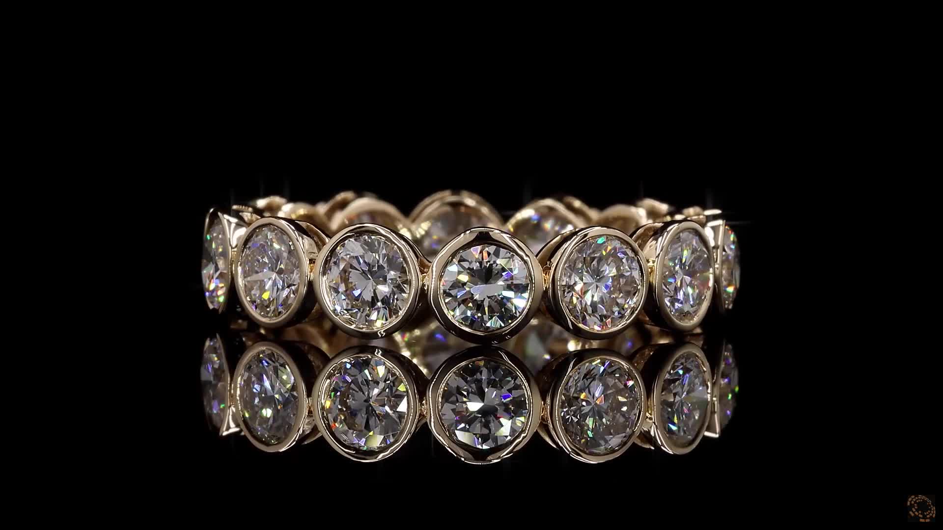 Eternity Band, 14K Yellow Gold, stock EBZBR4-Y6.5