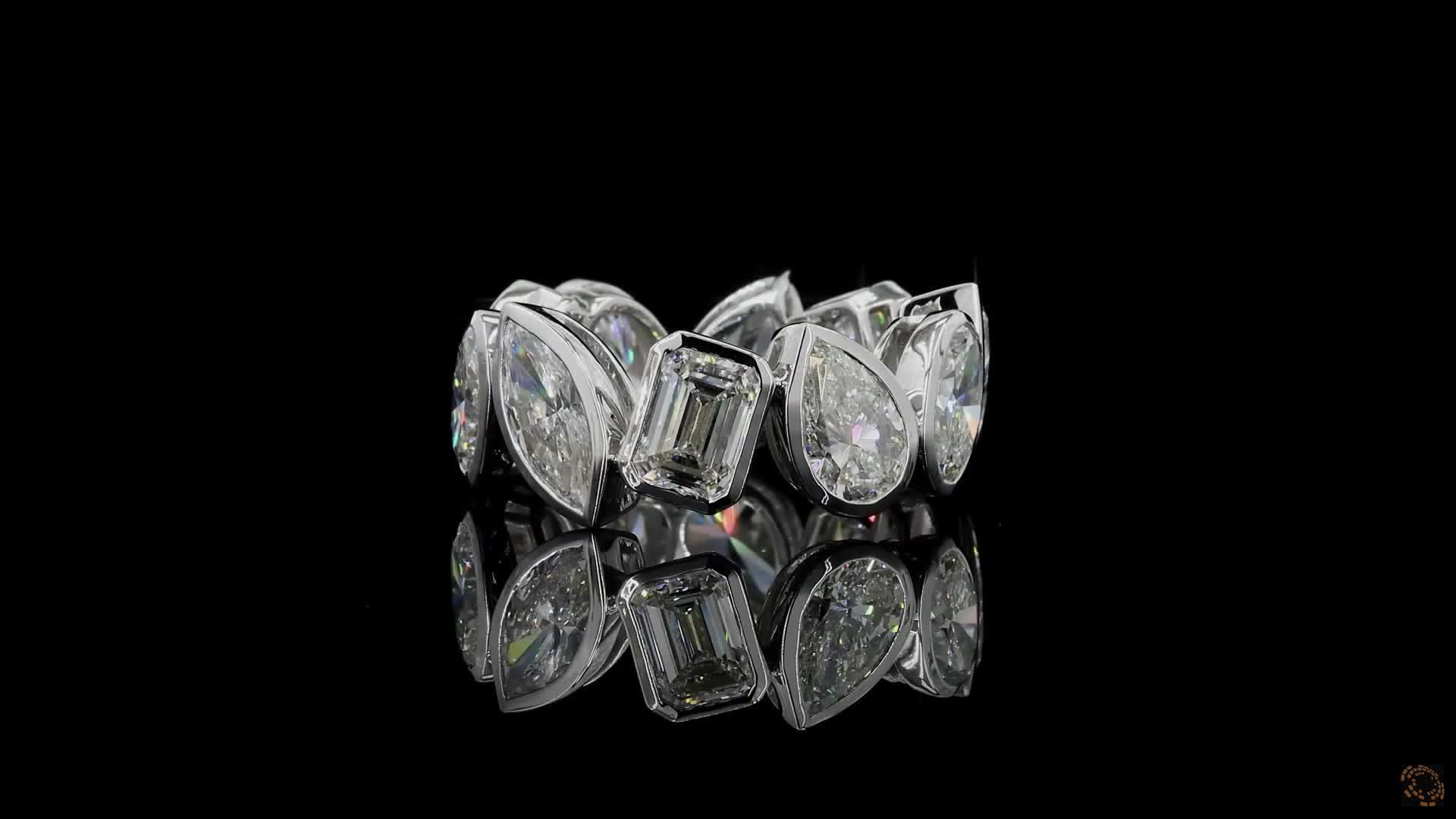 Eternity Band, 14K White Gold, stock EBZM0.7-W6.5